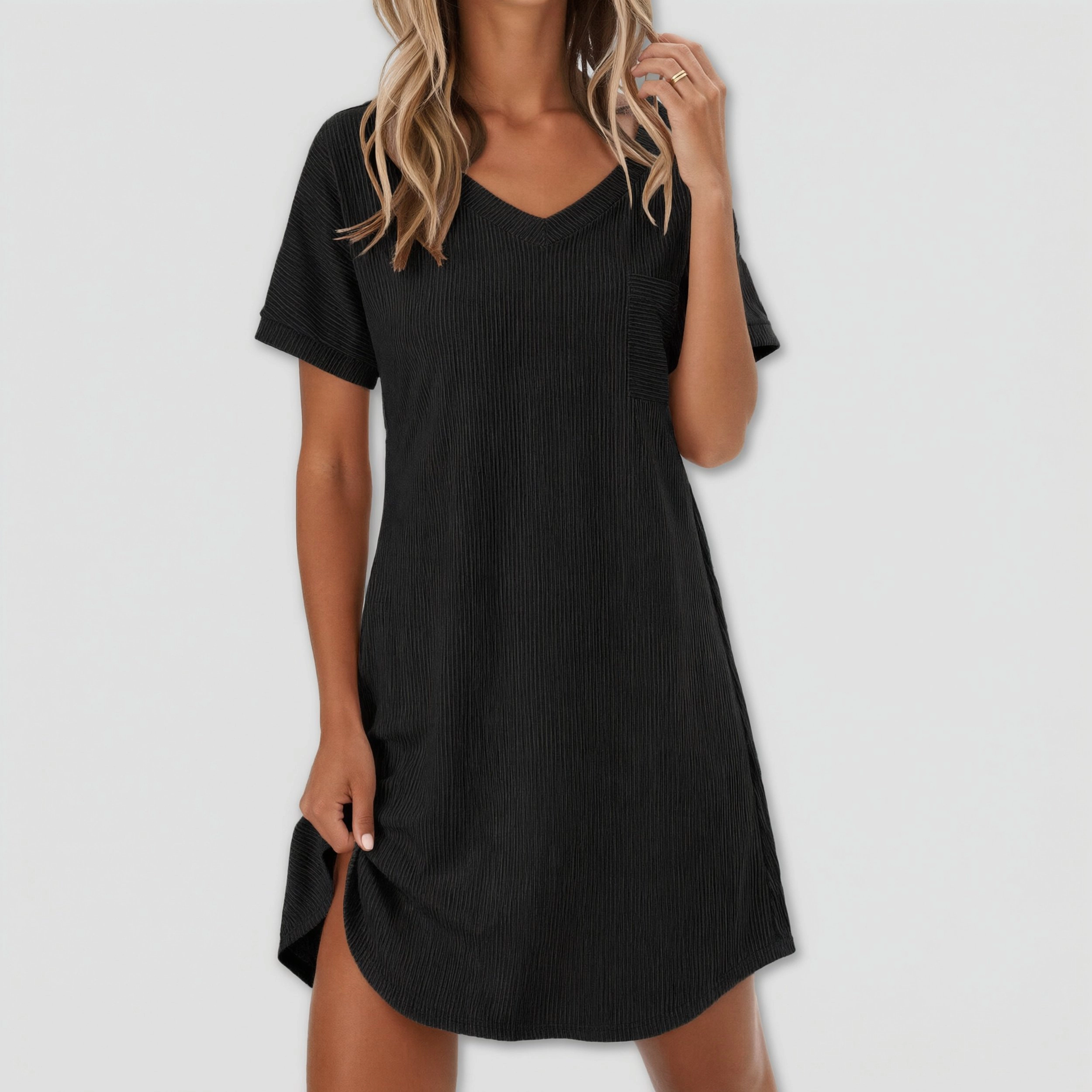 Ekouaer Womens Nightgowns Sleepshirt V Neck Top Shirt Dress Soft Nightshirts Loose Loungewear