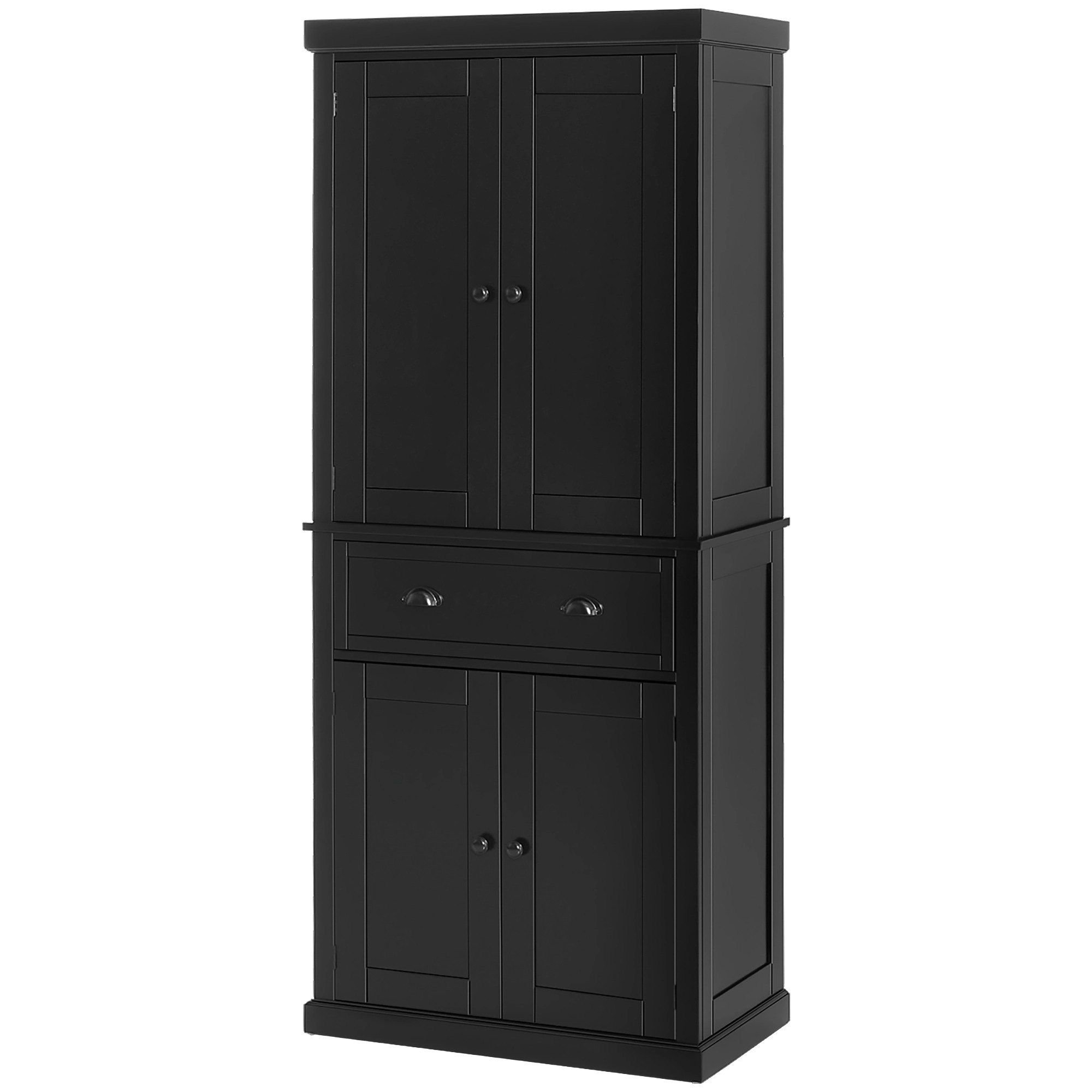 HONGGE Kitchen Cabinet Pantry Storage Cabinet with Doors and Shelves Freestanding Food Pantry Cabinet