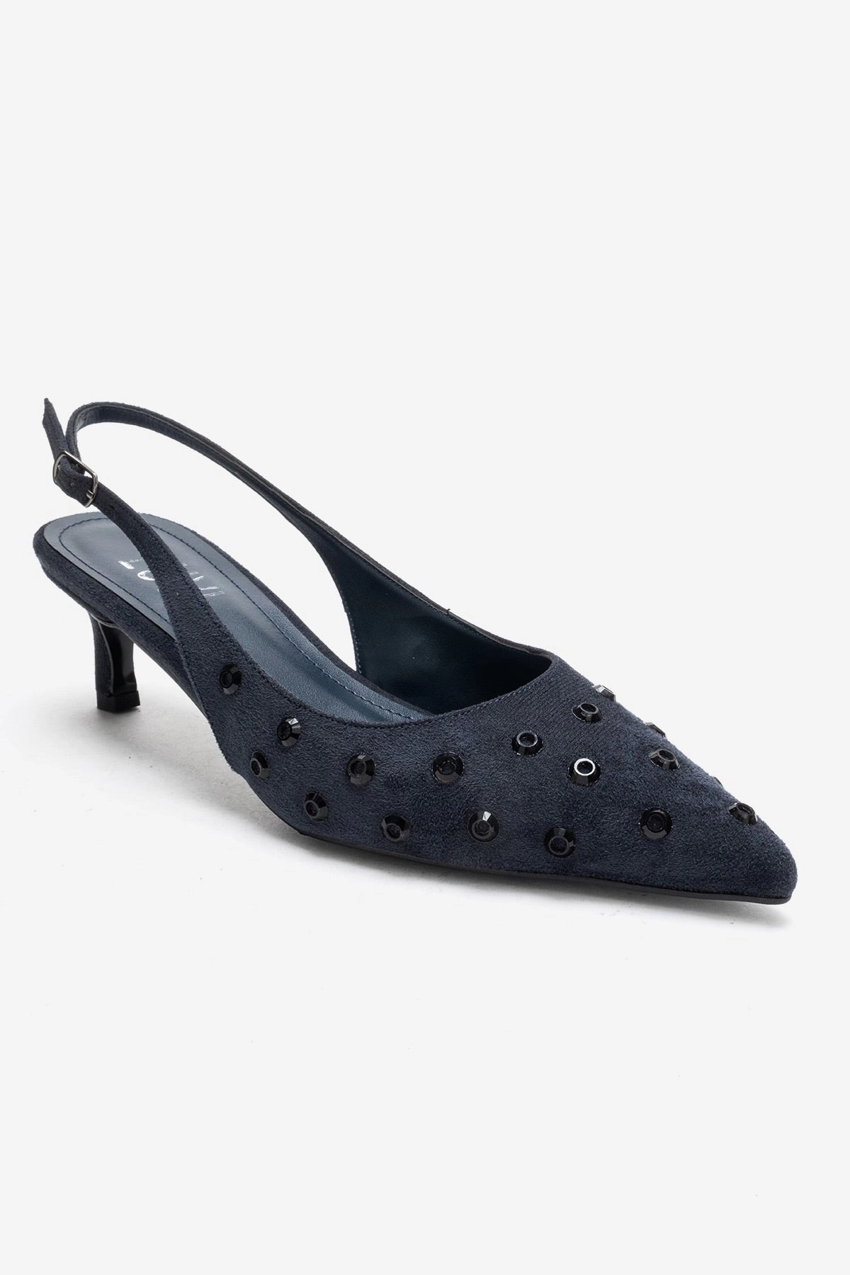 Prologue Shoes Womens Lorex Embellished Stiletto Slingback Pump