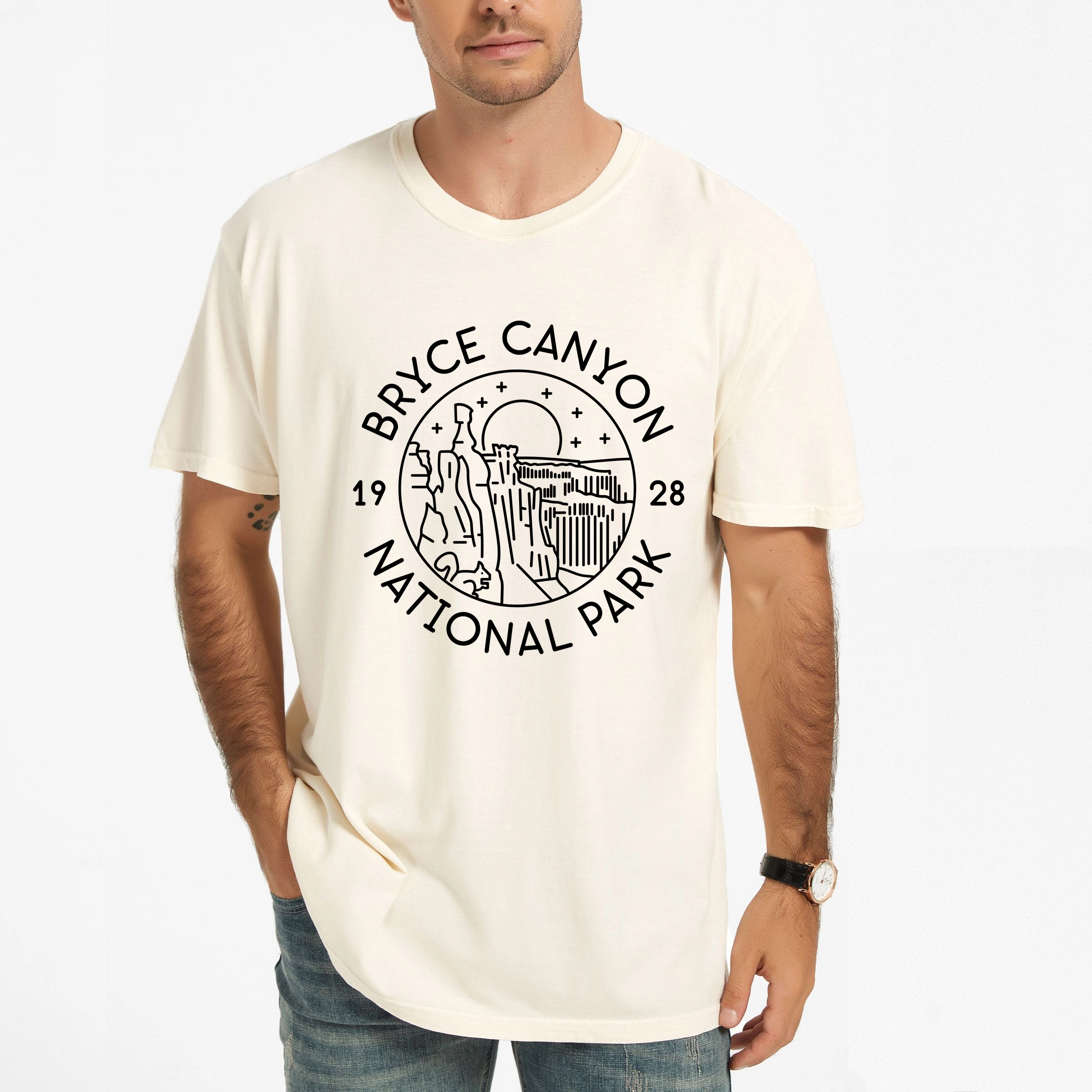 Simply Sage Market - Bryce Canyon National Park Men's Garment Dyed Graphic T-Shirt