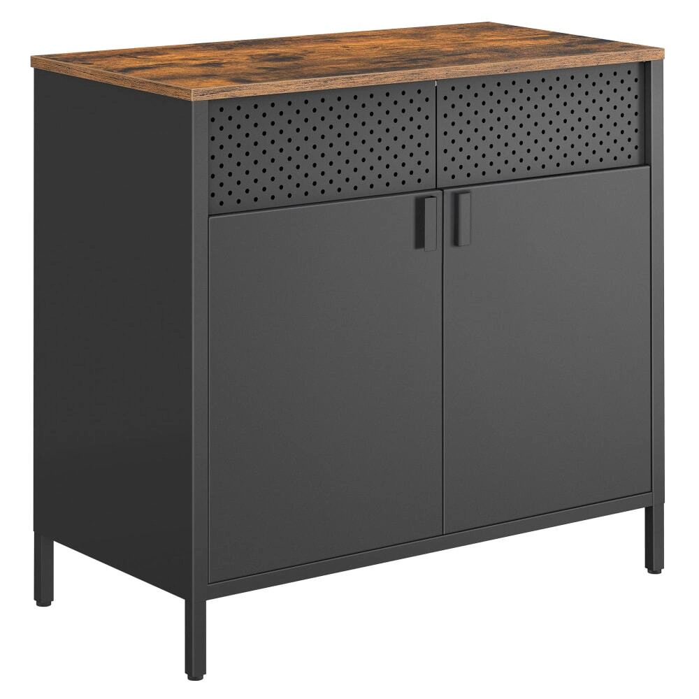 Rocky Peak Living Unisex Adjustable Console Cabinet With Steel Frame