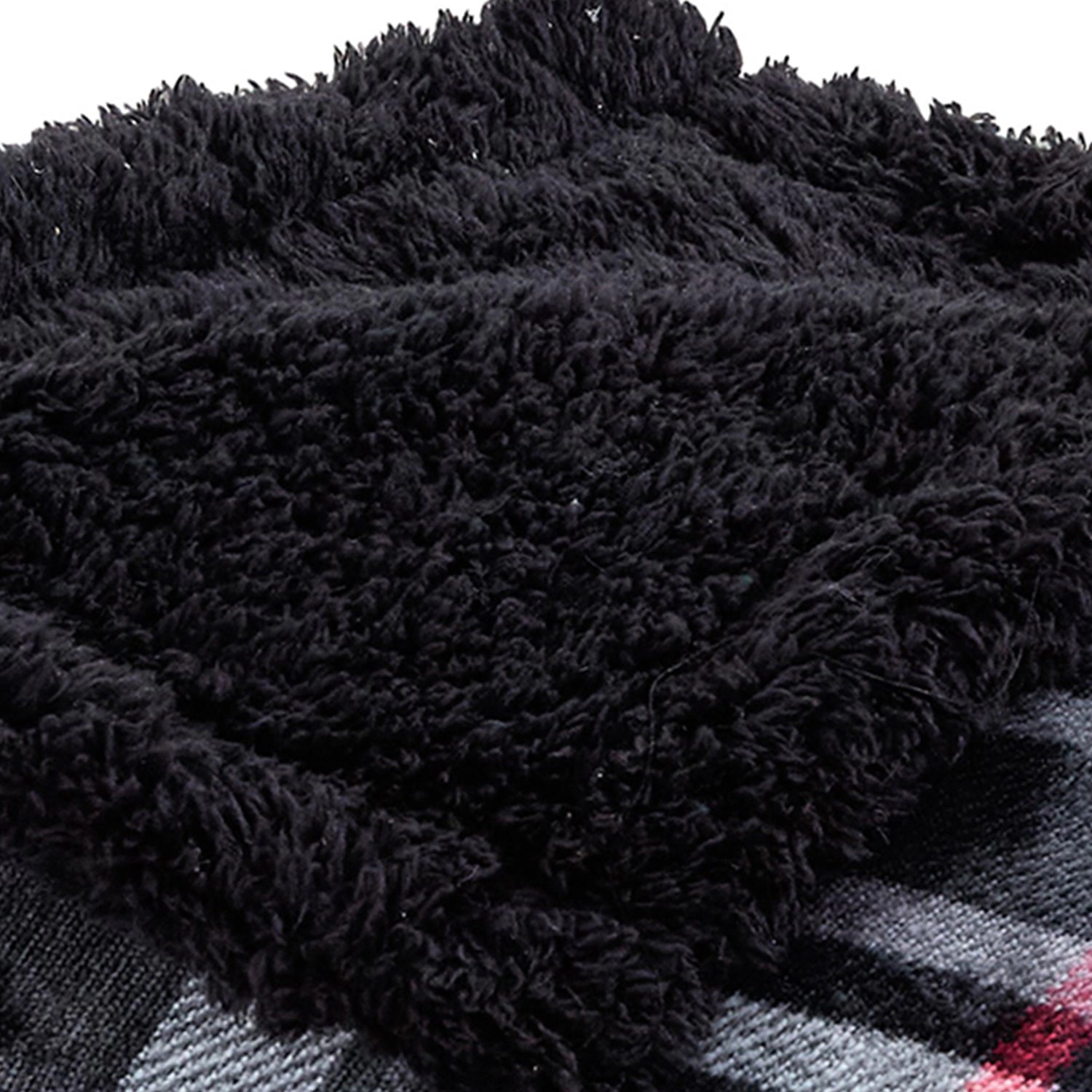 Plazatex Midnight Plaid 100% Polyester Reversible Throw Blanket 50" x 60" Red Black