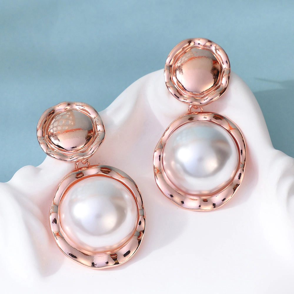 SOHI Women's The Roma-Perle Drop Earrings - Rose Gold