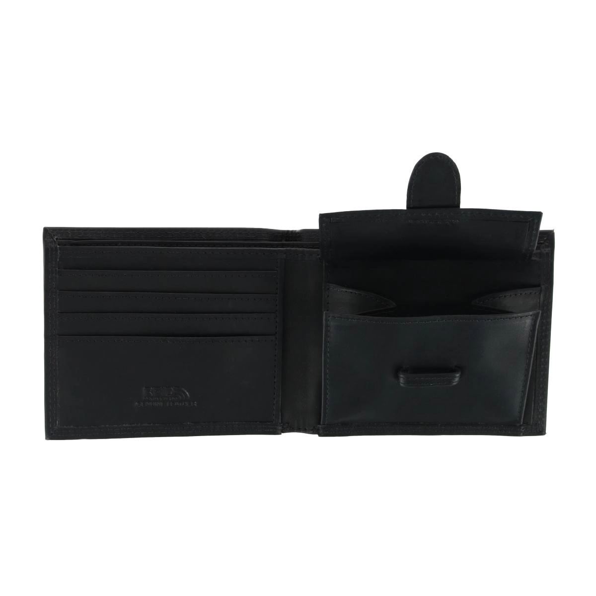 CTM Men's Pull Up Leather Bifold Wallet with Coin Pocket
