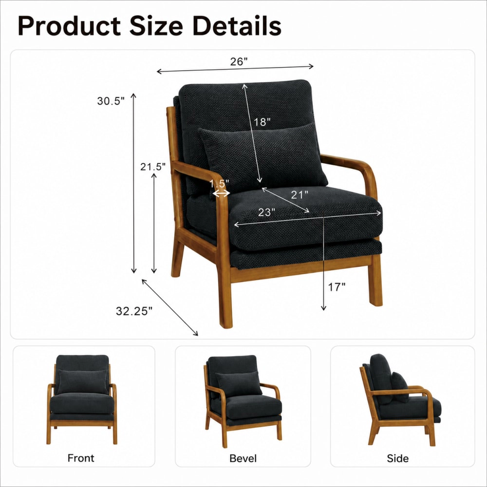 GOODSILO Upholstered Accent Chair Versatile Seating