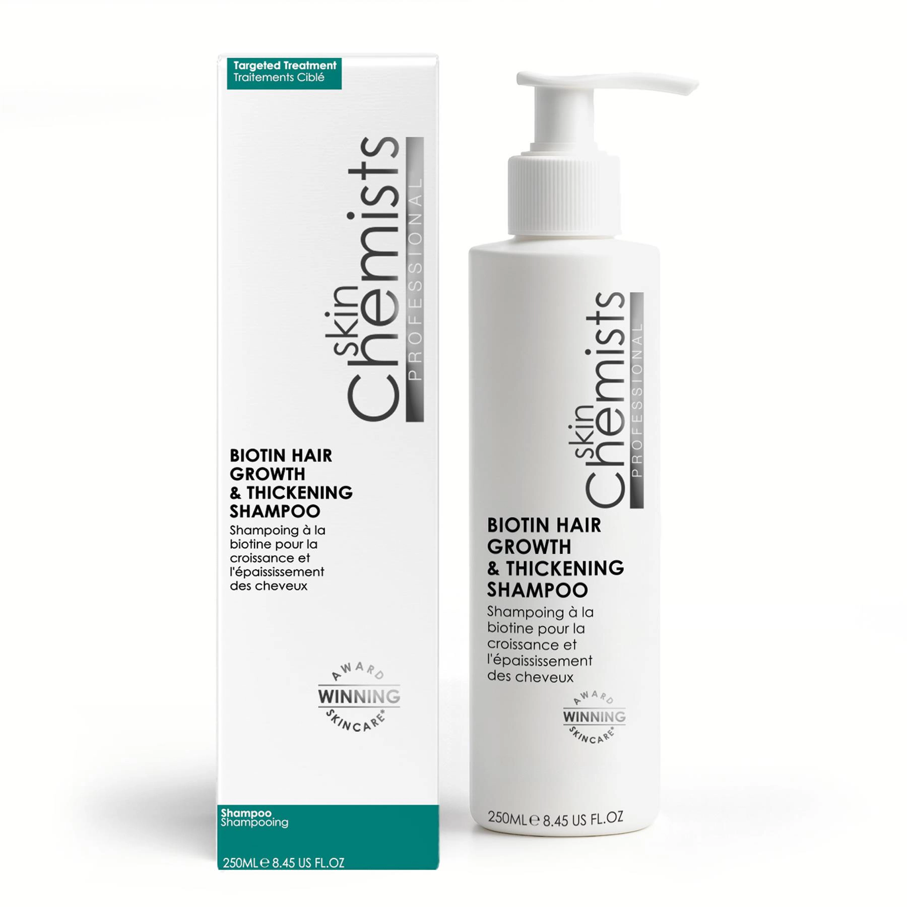 skinChemists Biotin Hair Growth & Thickening Shampoo 250ml - Pro-Vitamin B5, Biotin for Fine and Thinning Hair