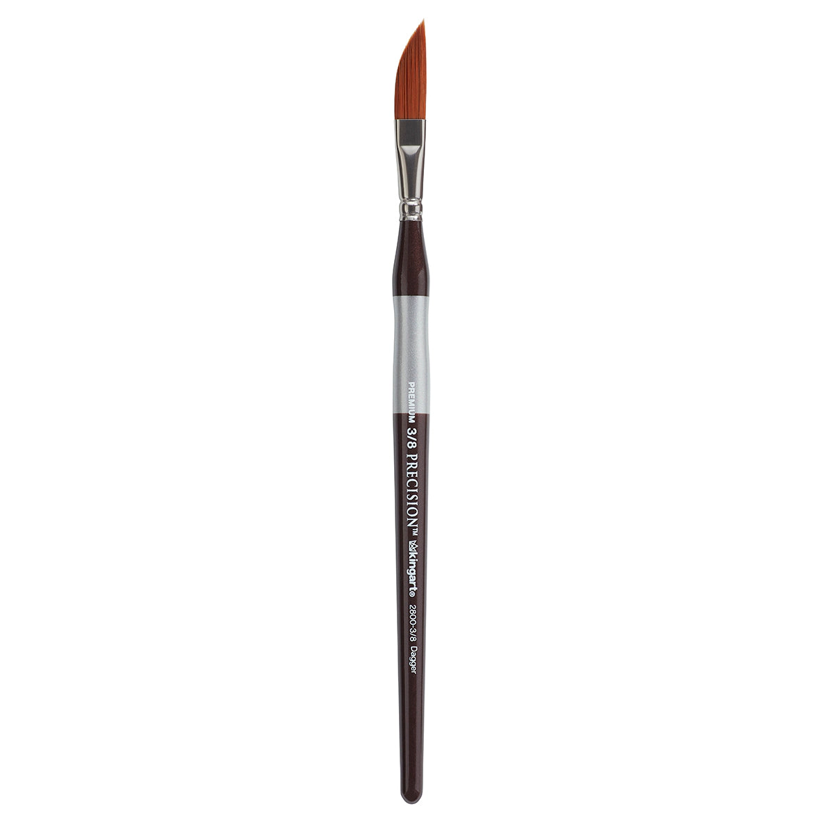 KINGART Precision™ 2800 Dagger Brush - Amber Taklon, Short Ergonomic Handle