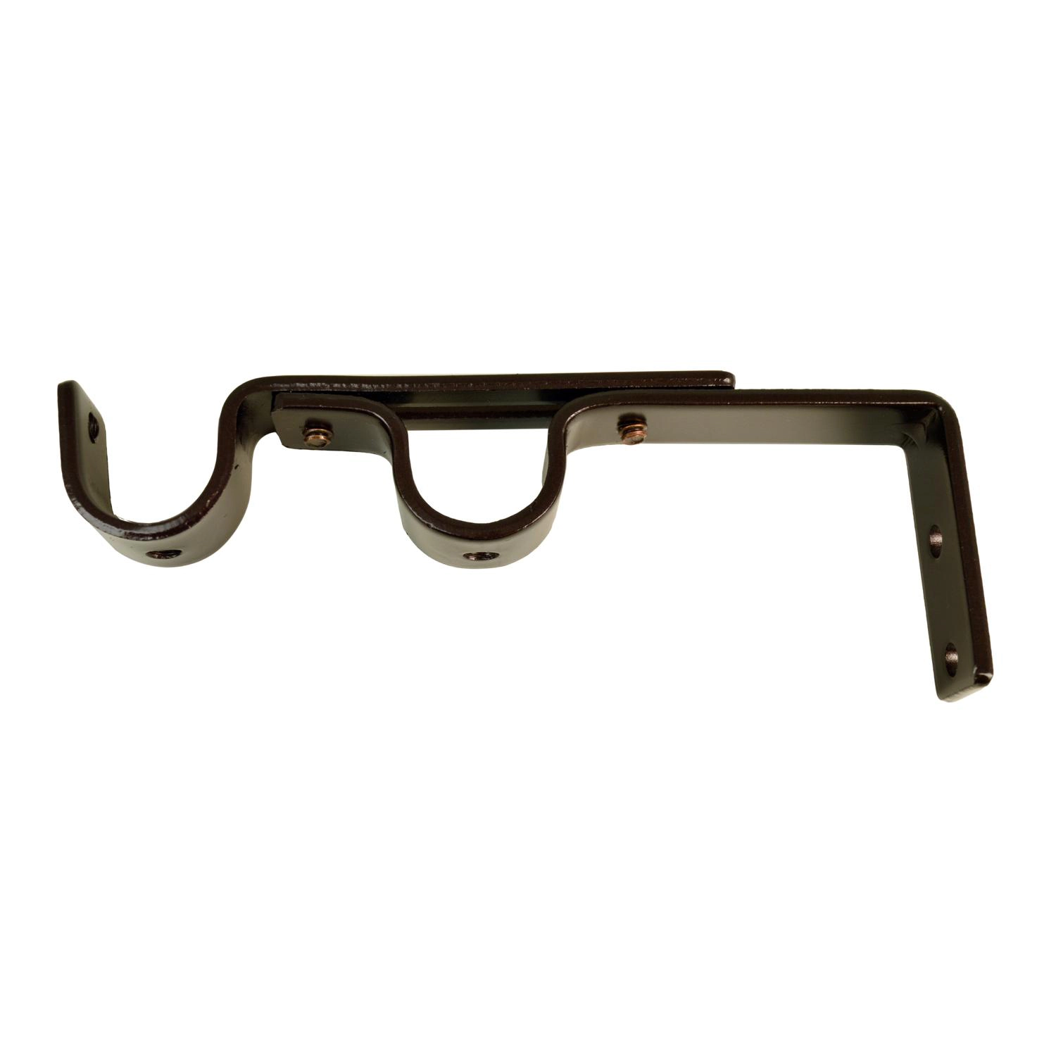 Versailles Double Wall Brackets for 7/8" - 1" Front, and 5/8" - 3/4" Back 6.5" - 9" Projection Pair Espresso