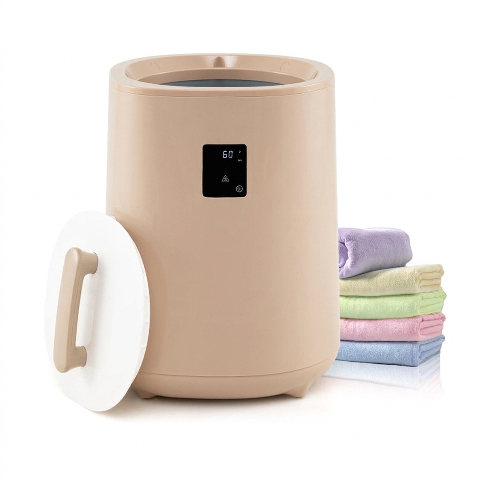 SUGIFT 18L Large Towel Warmer Bucket with LED Display and Auto Shut Off 20-in Tall Brown Pink Yellow White