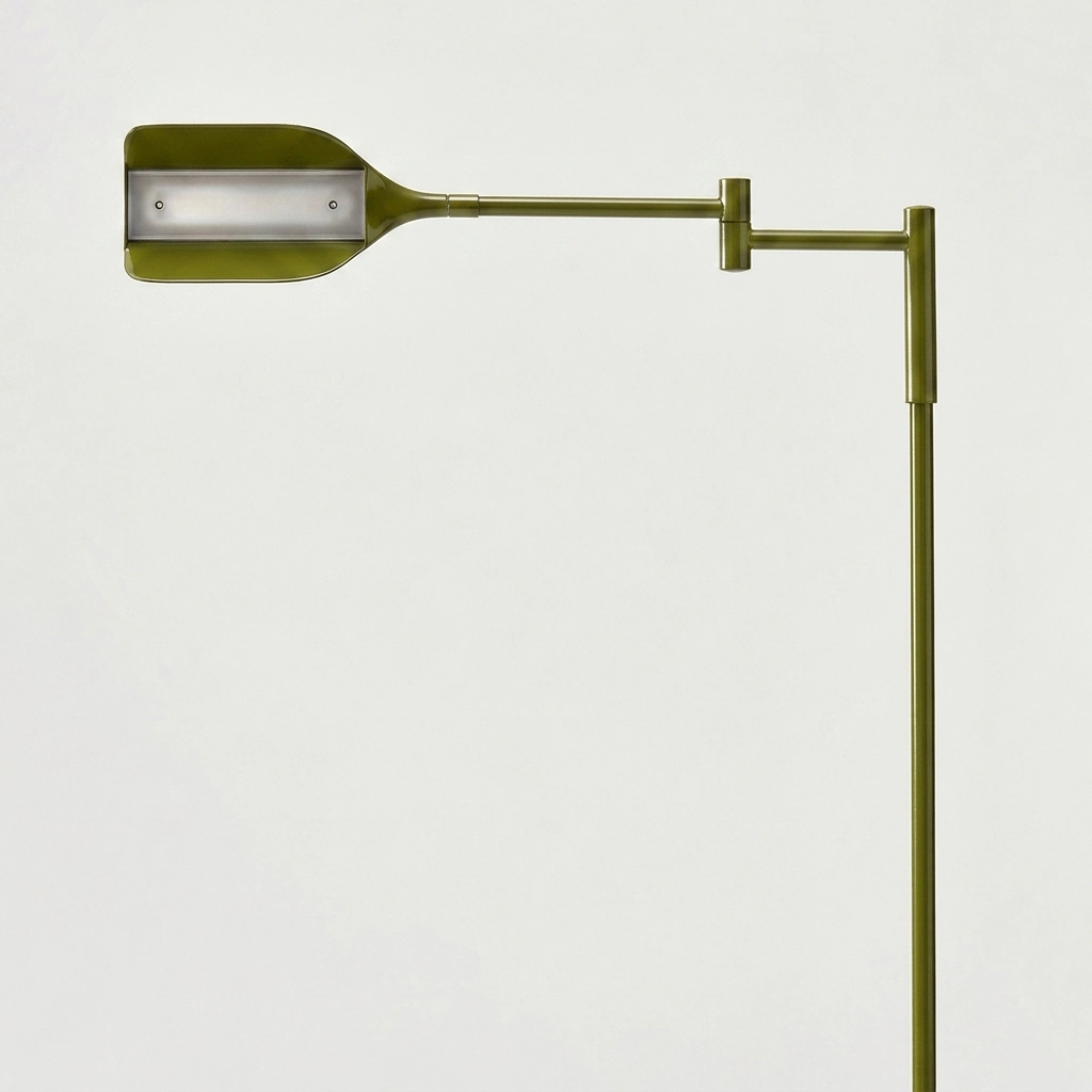 Brightech Leaf 53" Modern Pharmacy Swing Arm Floor Lamp with Adjustable LED Reading Shade
