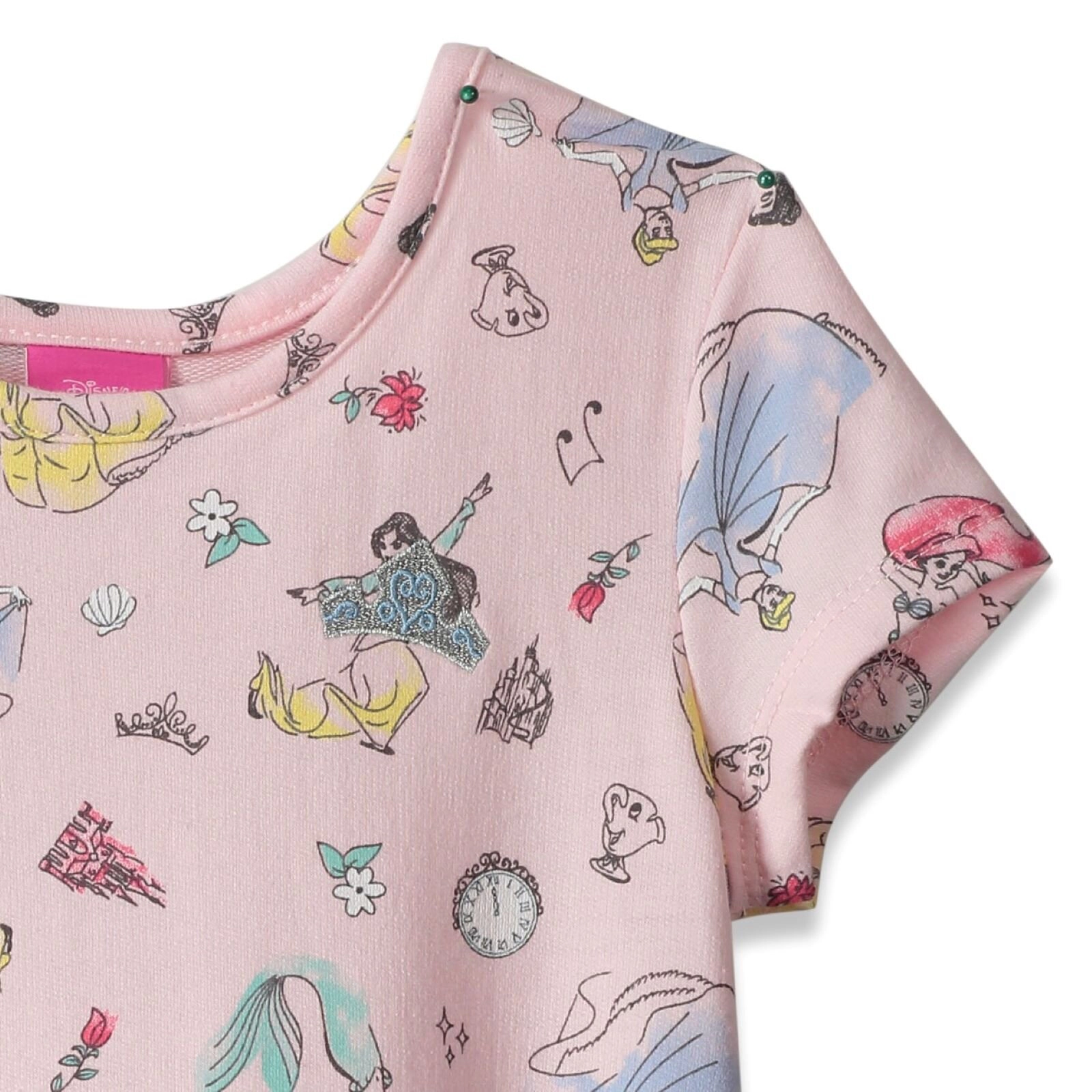Disney Princess Girls' Short Sleeve Skater Dress