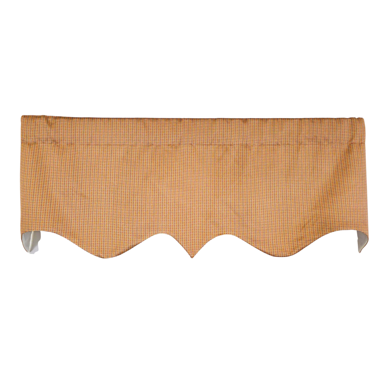RLF Home Mini Woven Regal Window Valance 100% Cotton Lined Rod Pocket 50" x 17" Multi