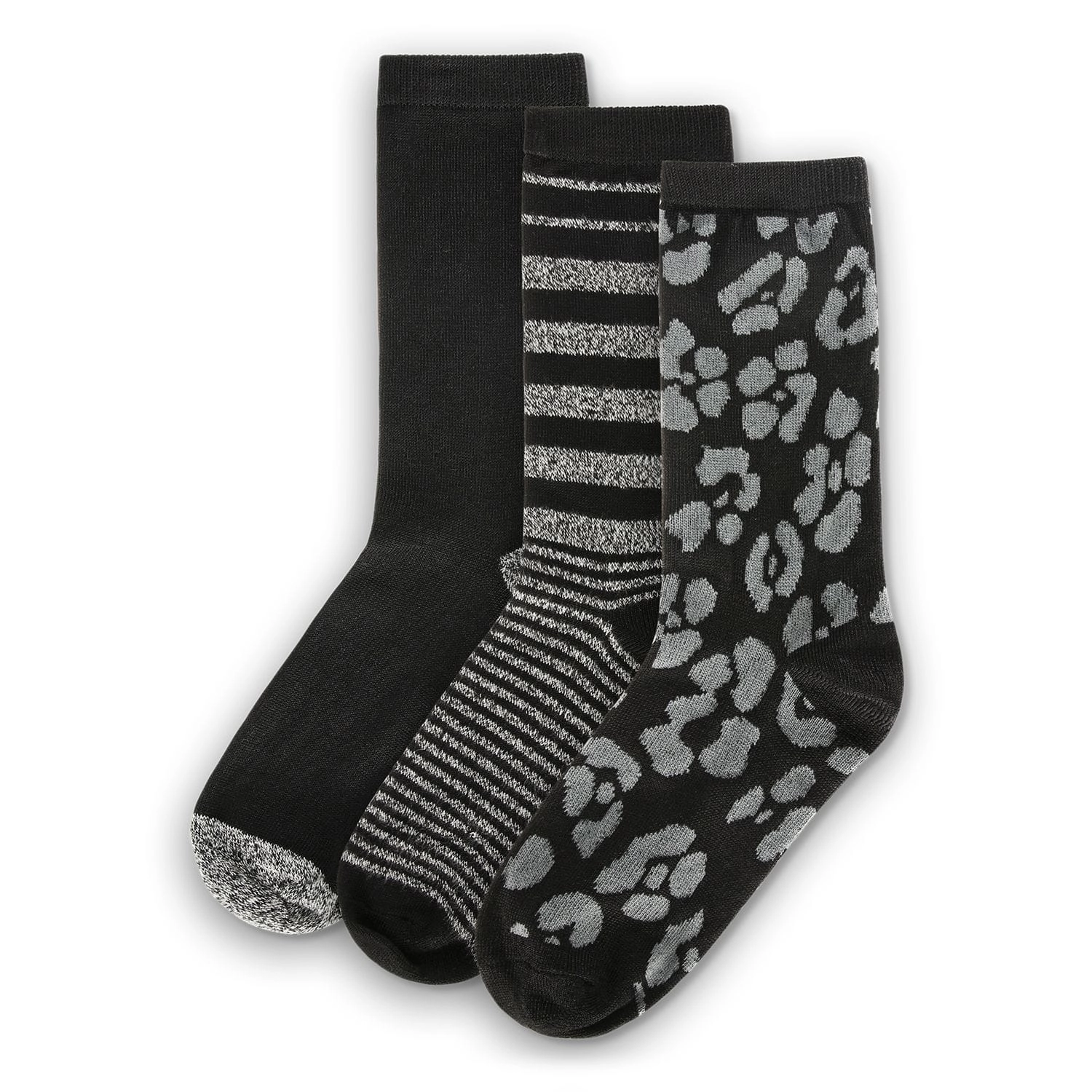 MeMoi 3 Pairs Women's Buttersoft Variety Novelty Crew Socks