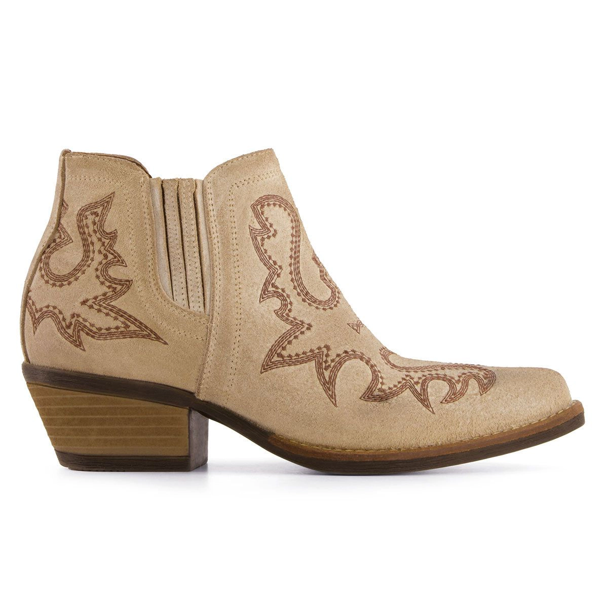 Forastero Womens Light Leather Western Booties