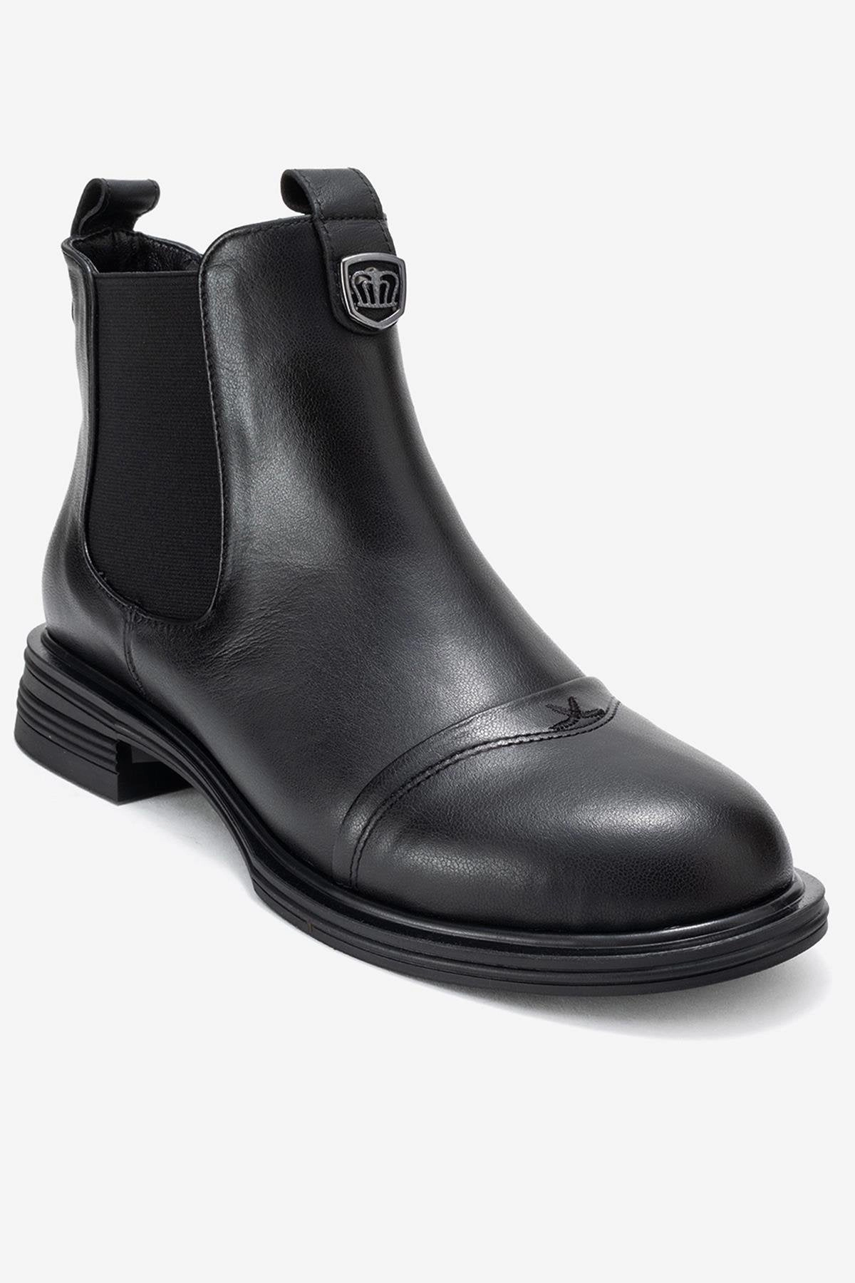 Forever & Always Womens Sidney Leather Buckled Chelsea Boots