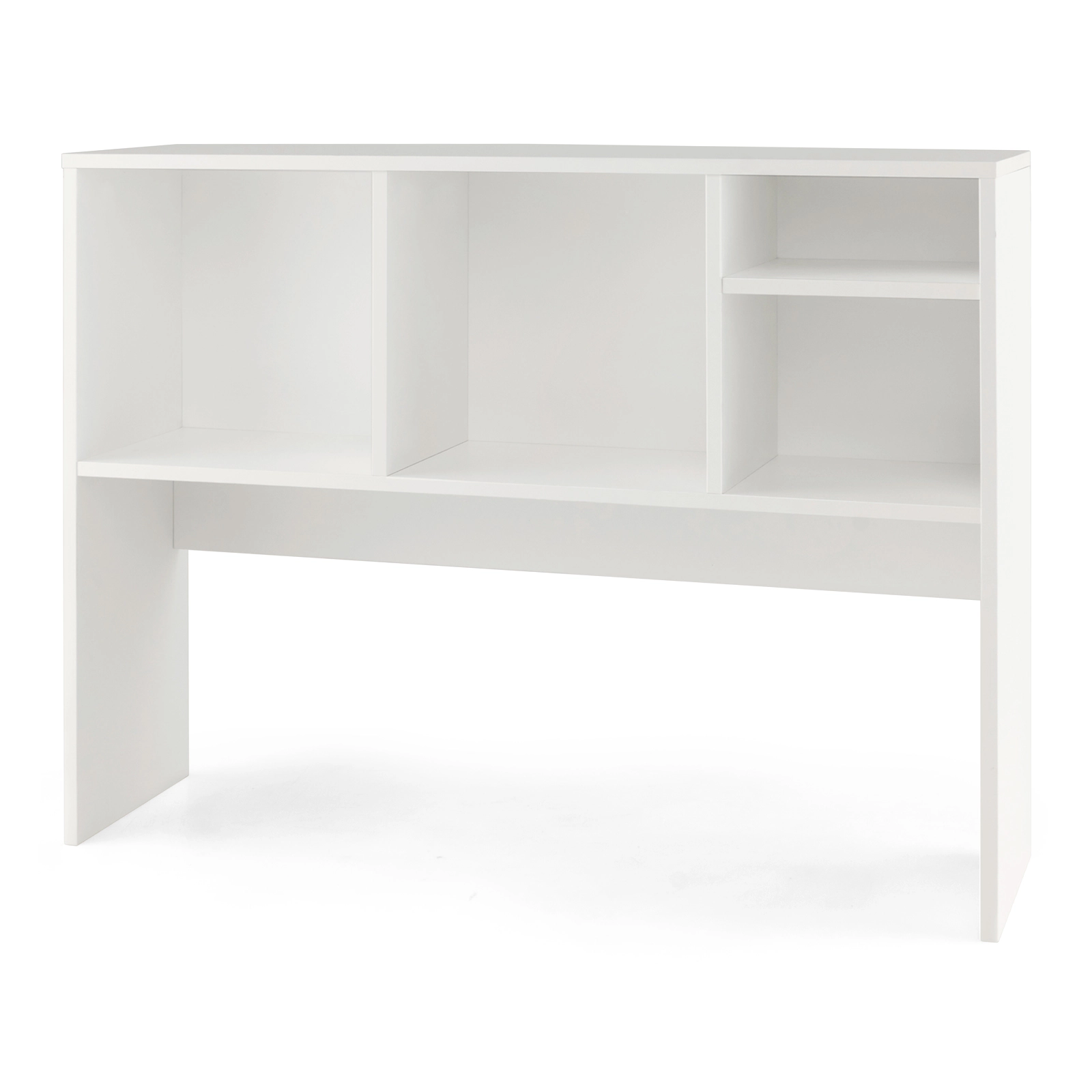 SUGIFT Computer Desktop Bookcase 4 Cubbies & Open Back Compartment 37-in Wide 145-lb Capacity 29-lb Net Weight White