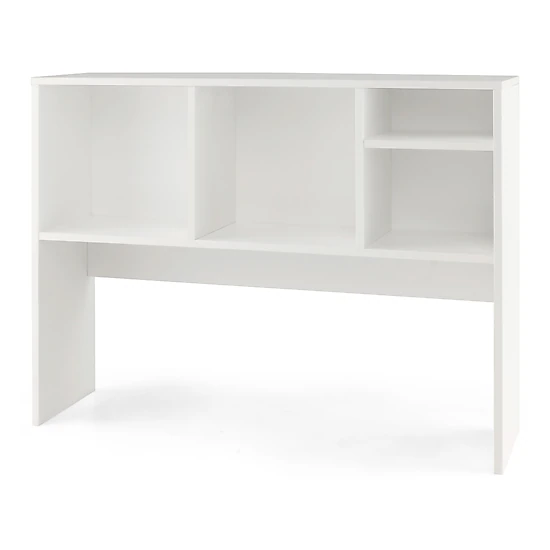 SUGIFT Computer Desktop Bookcase 4 Cubbies & Open Back Compartment 37-in Wide 145-lb Capacity 29-lb Net Weight White