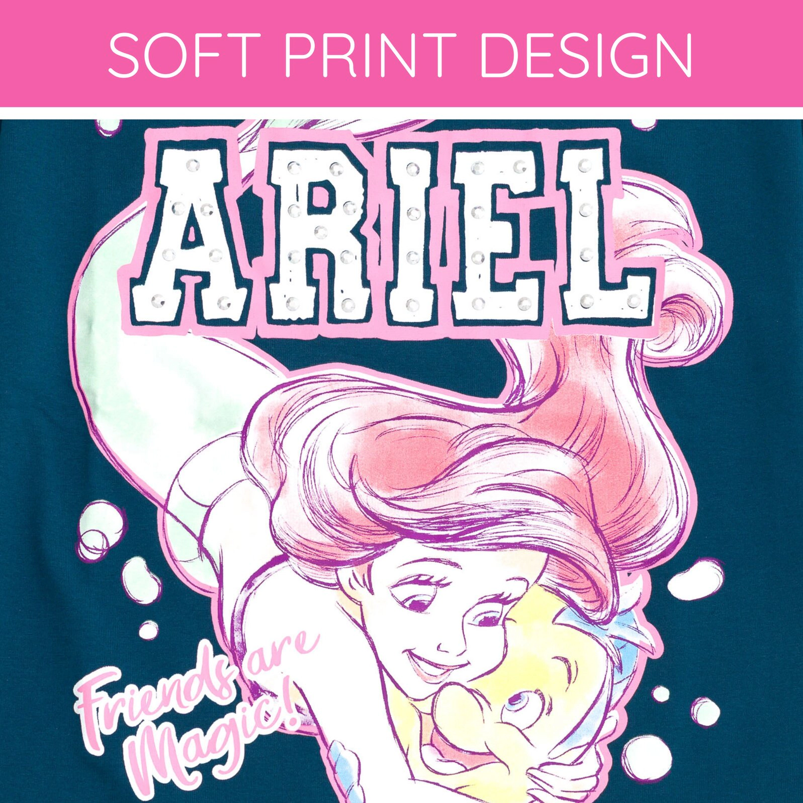 Disney The Little Mermaid Princess Ariel Girls' 2-Piece T-Shirt and Skirt Set
