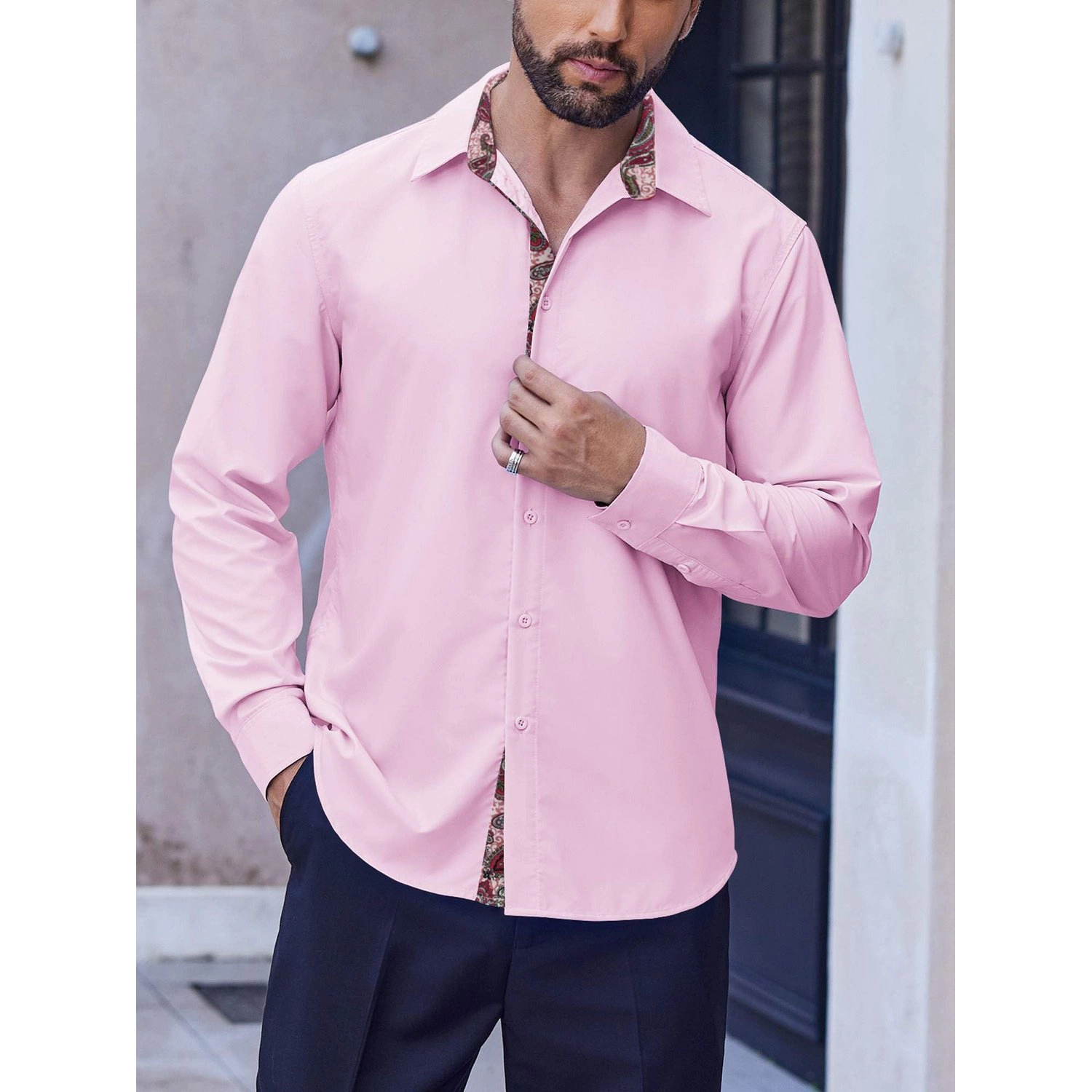 COOFANDY Men's Regular Fit Henley Neck Short Sleeve Shirt and Shorts Two Piece Set