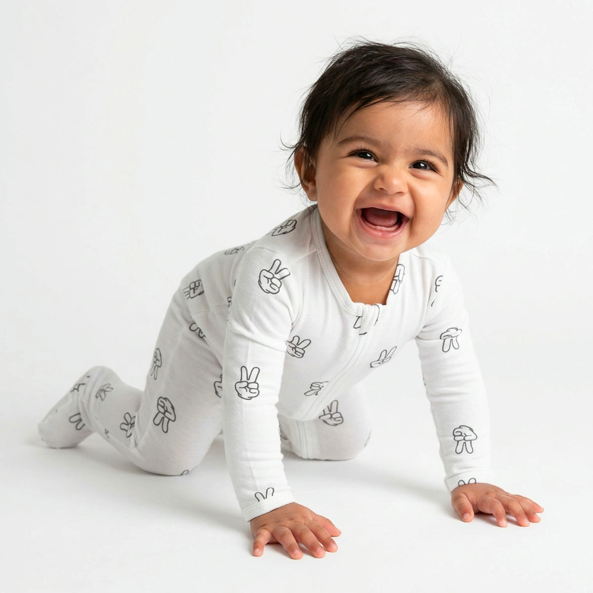Rockets of Awesome Peace Footie For Baby Unisex