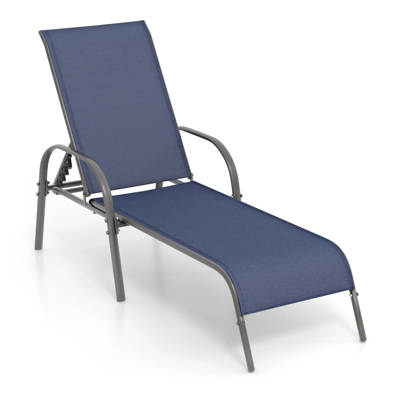 Hivvago Adjustable Patio Chaise Folding Lounge Chair with Backrest