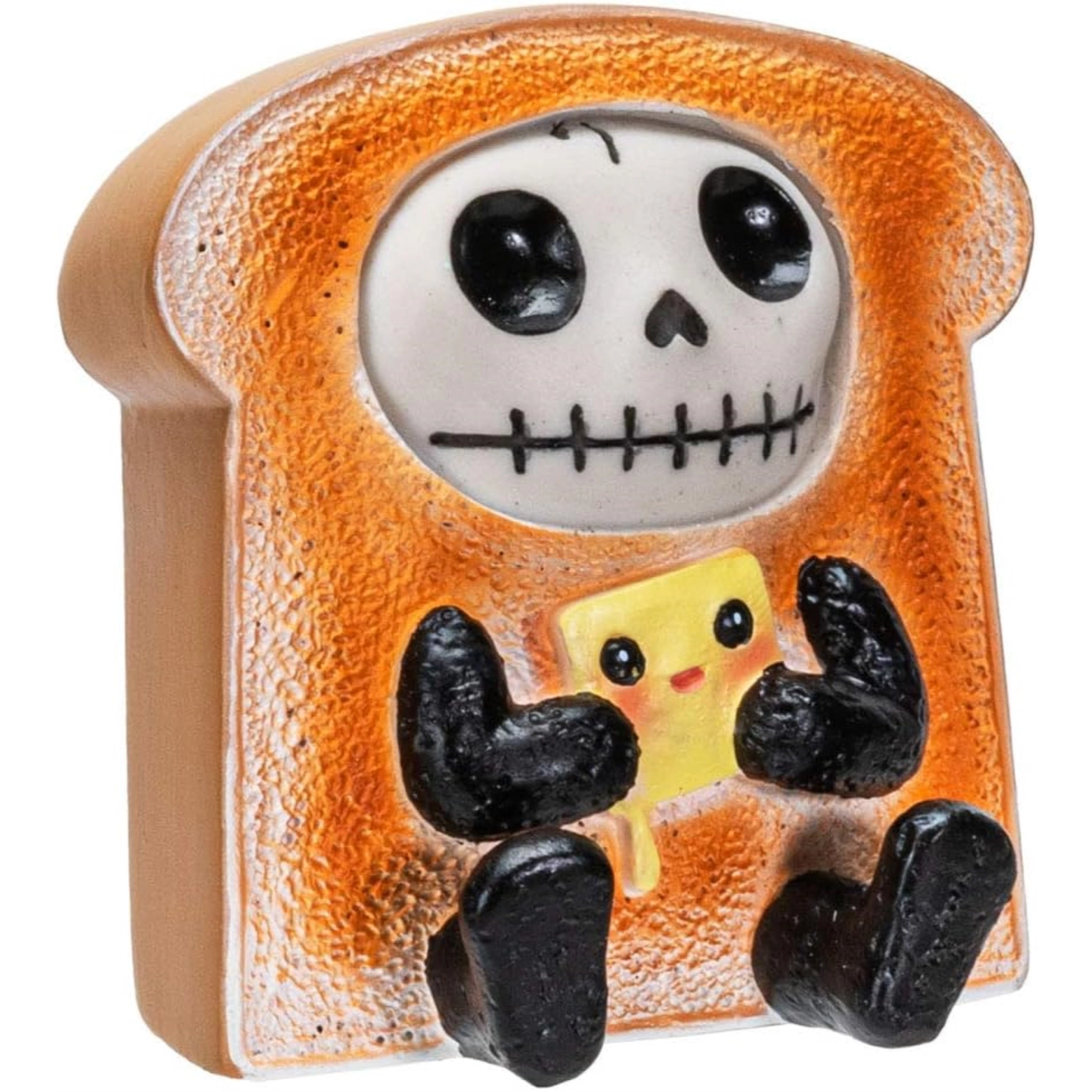 Pacific Giftware Furrybones Toasty Skeleton in Bread Toast Costume Figurine 3.25 inch