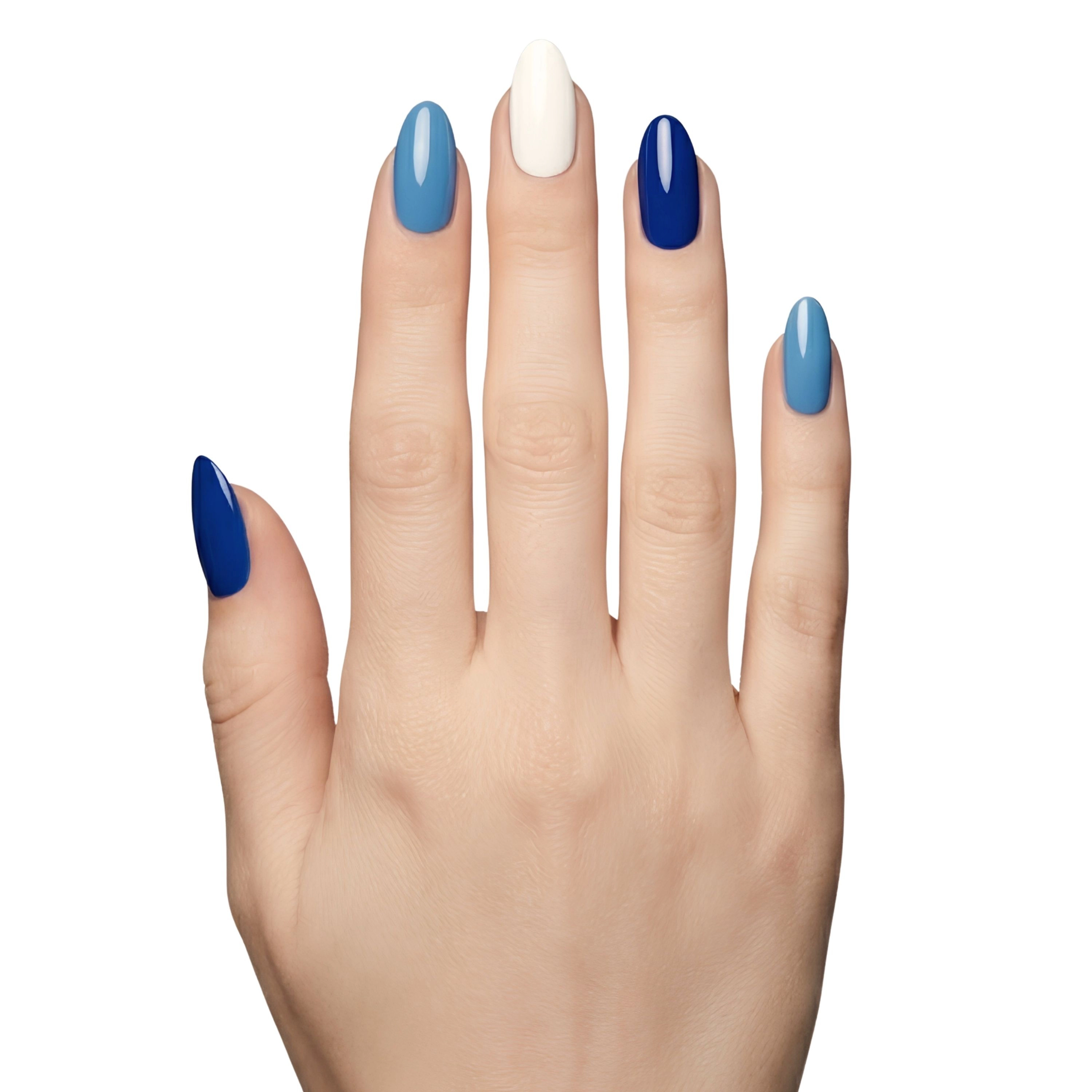 XPNail Women's Nail Polish Strips Blue Mixed 16ct