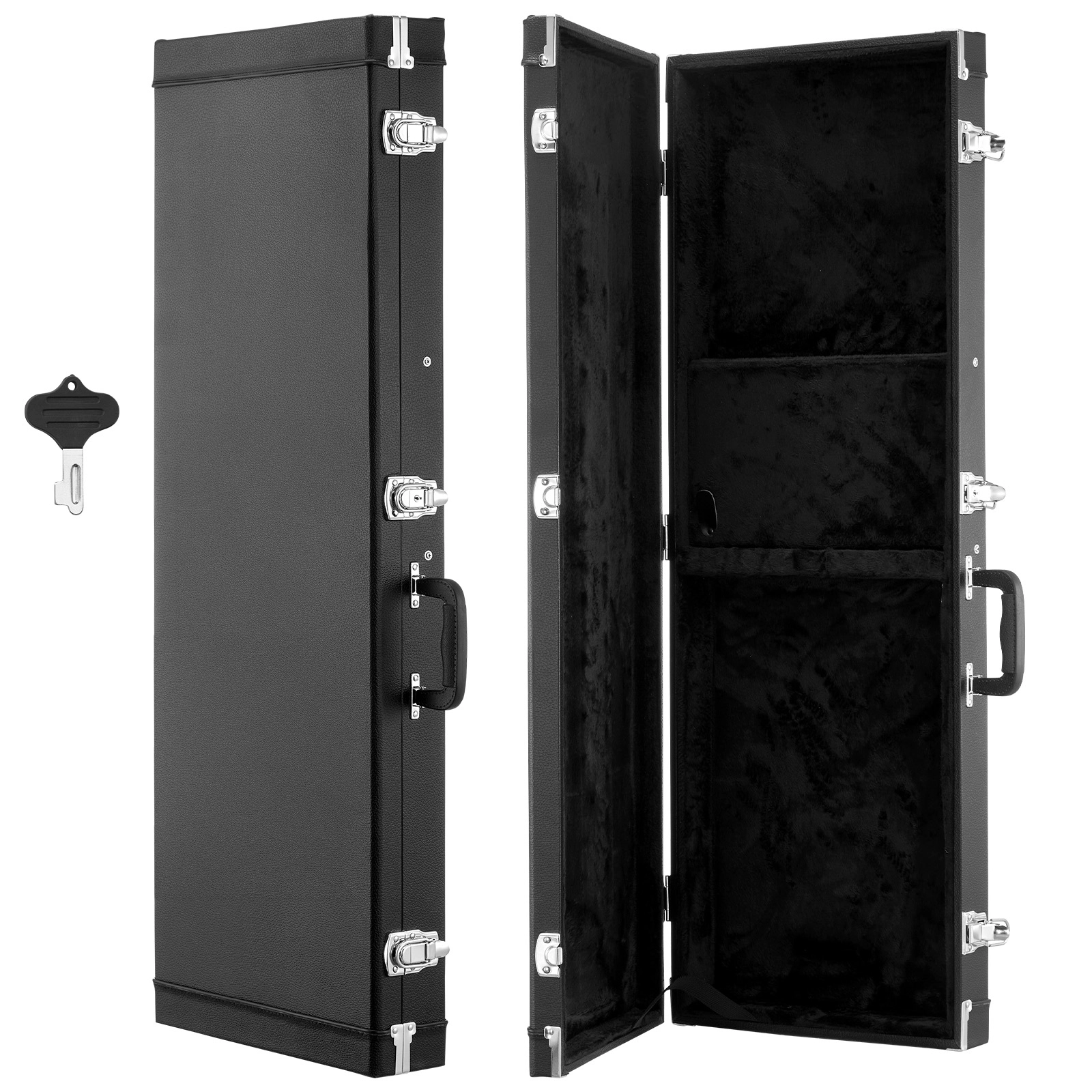 HONGGE Electric Guitar Hard Case 41.3 Inch Rectangle Wooden Hard-Shell Protective Carrying with Lock Latch Padding