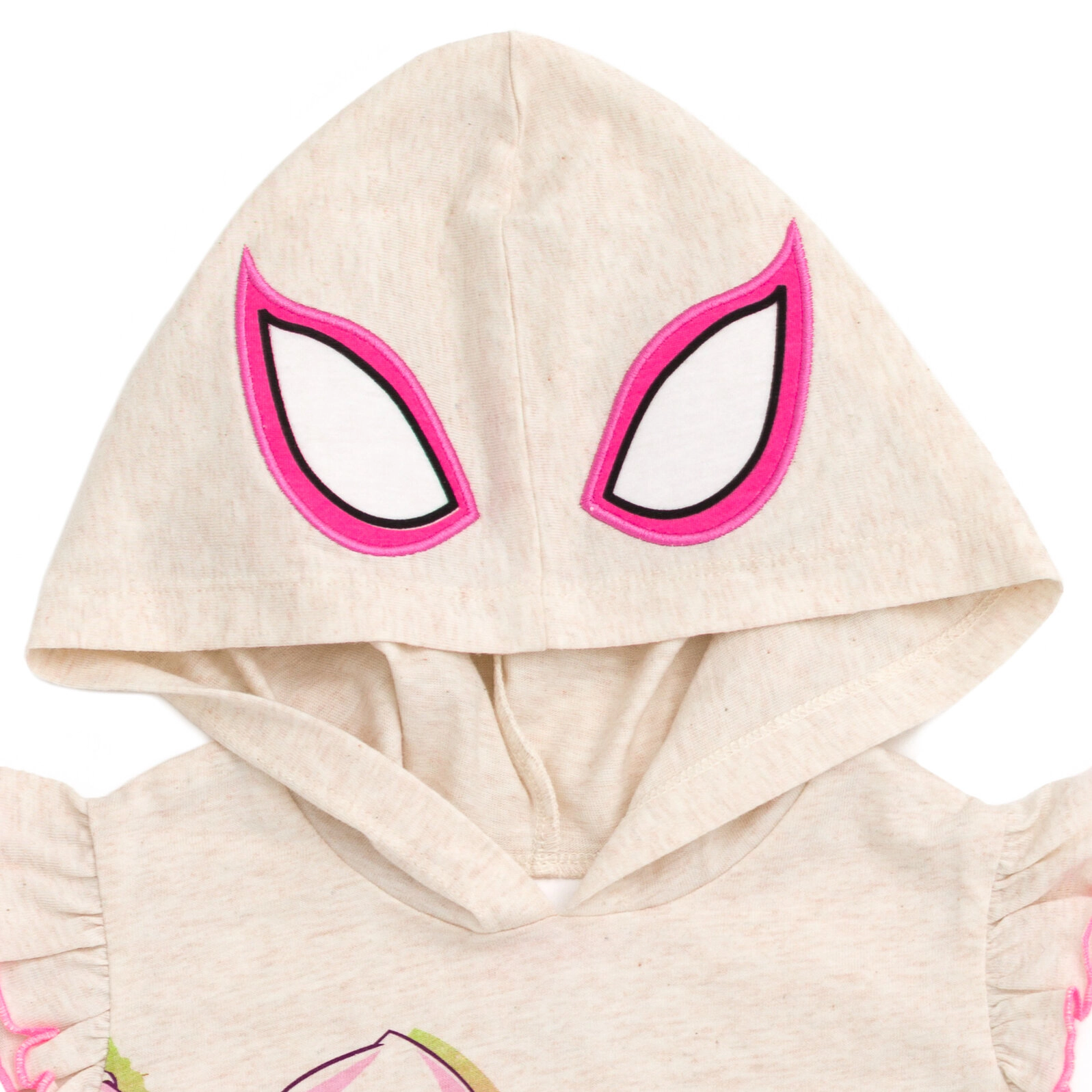 SPIDERMAN Girls' Cosplay 2-Piece Sleeveless Hoodie and Shorts Set