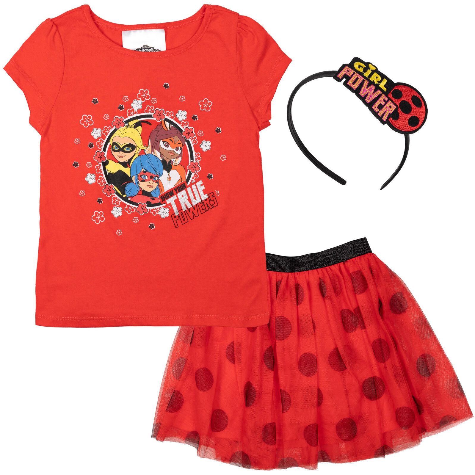 Miraculous Girls' Cosplay T-Shirt and Tutu Skirt Set