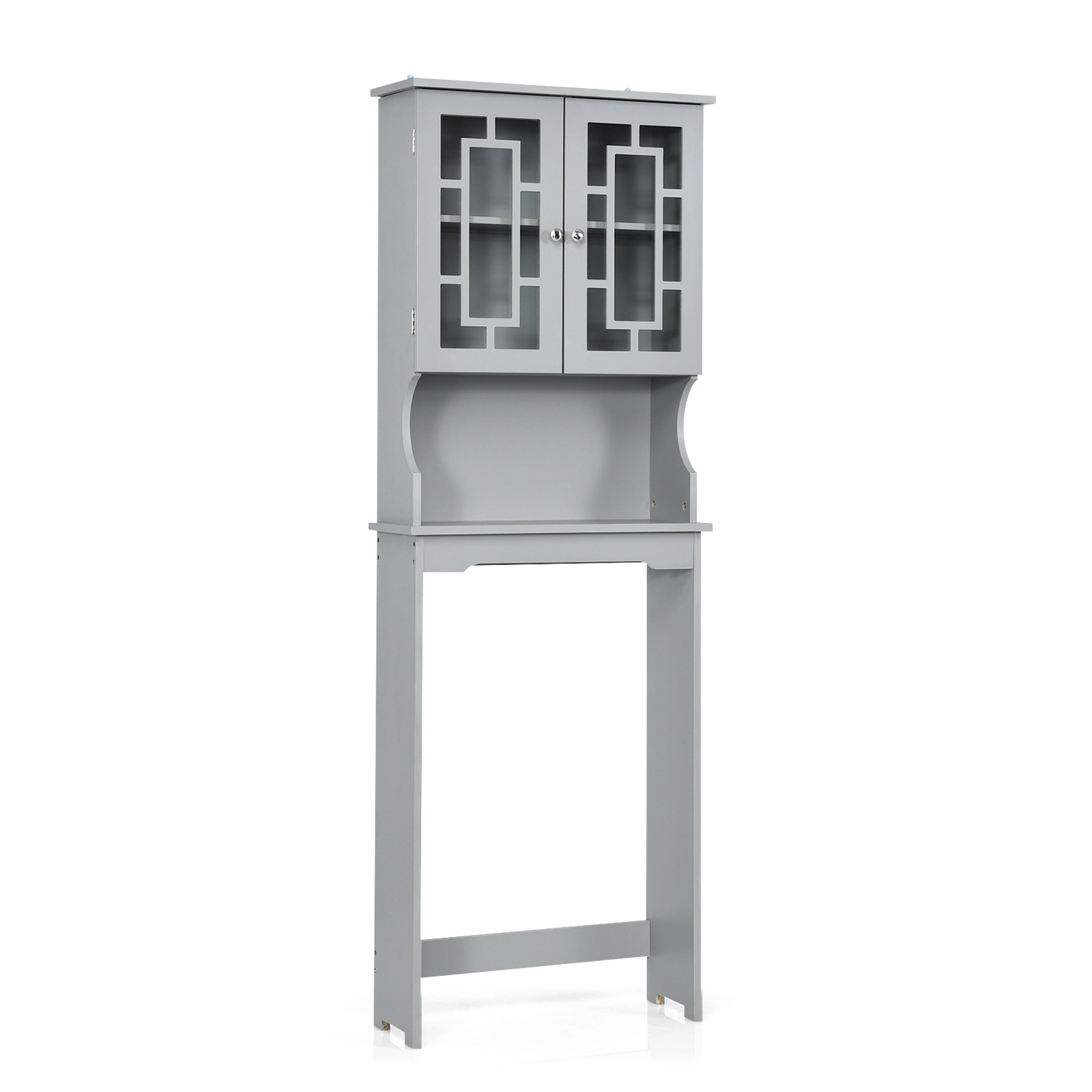 Glintex Over-the-Toilet Space Saver with Large Cabinet and Adjustable Shelf