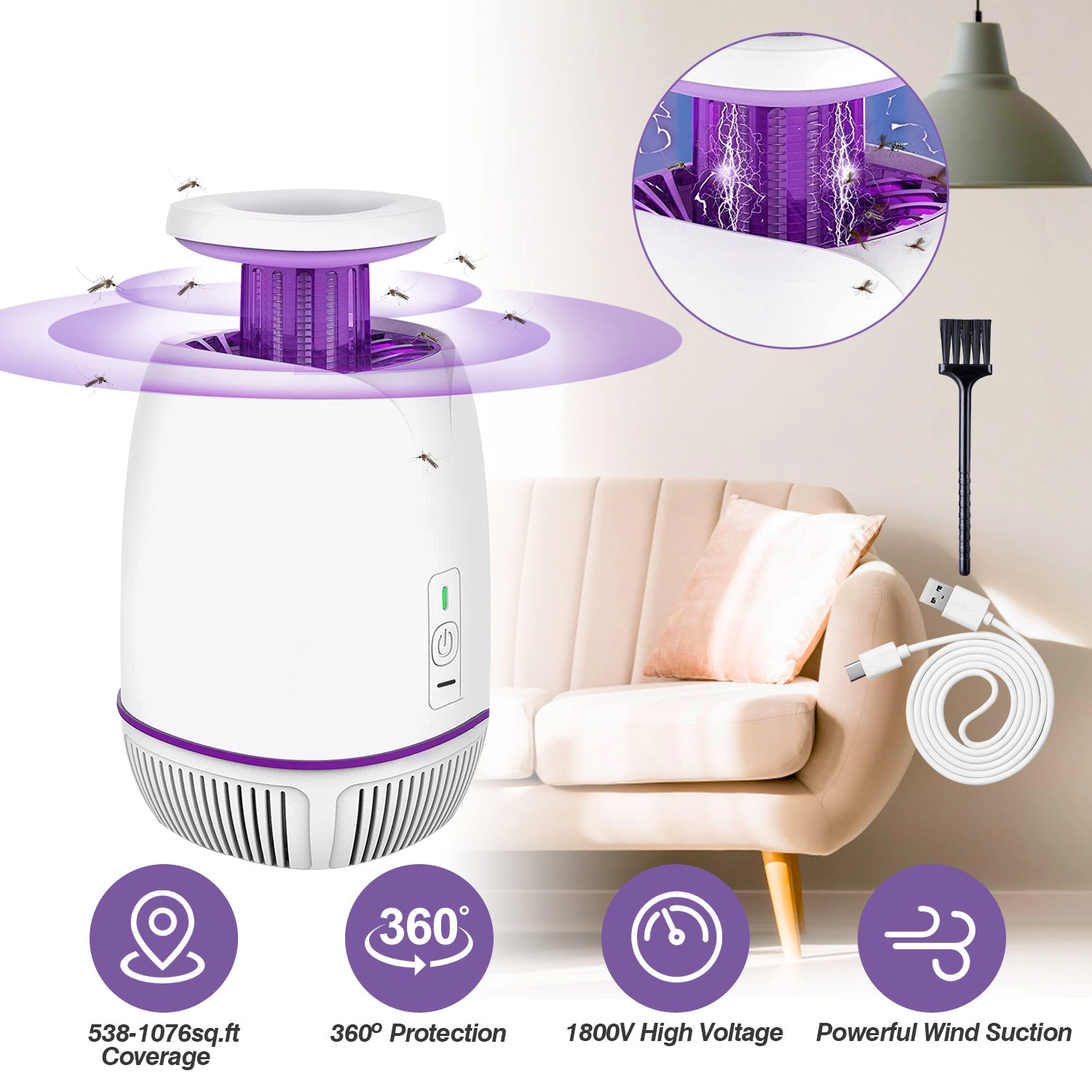 GBruno 3-Mode Electric Mosquito Zapper