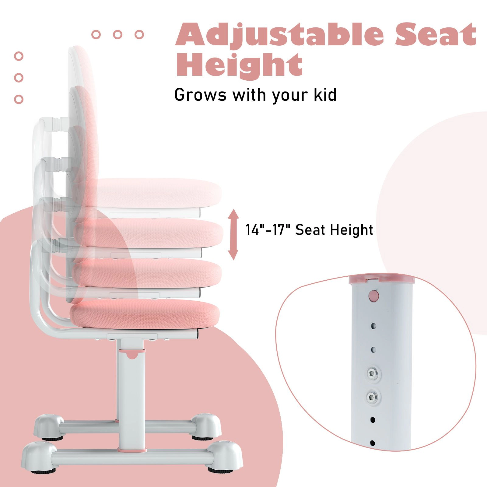 SlickBlue Adjustable Kids Desk Chair Ergonomic Study Chair