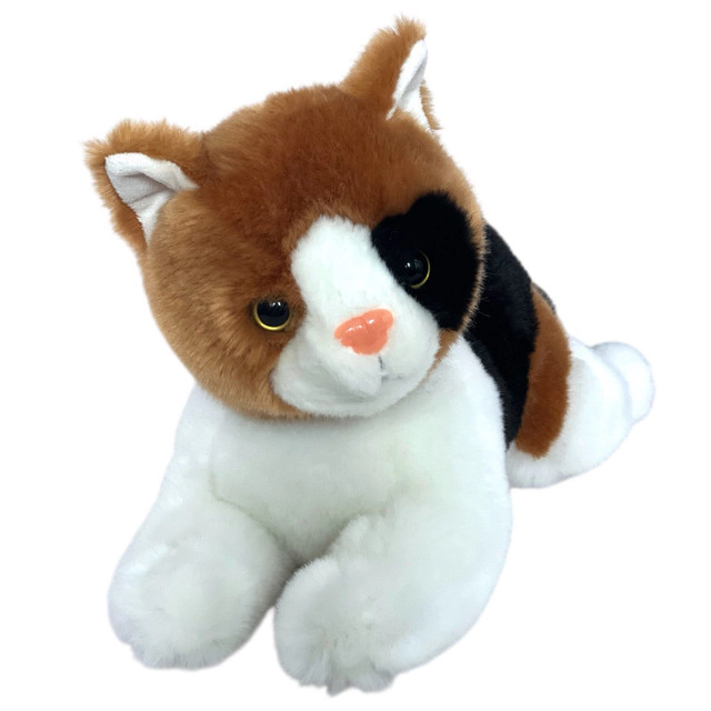 Auswella Plush Mabel™ 14 inch Calico Kitten Plush Toy by Auswella® | Soft Realistic Stuffed Cat