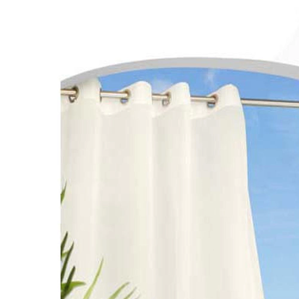 Commonwealth Outdoor Decor Cote D'Azure Linen Grommet Top Panel - 54x84" - Ivory