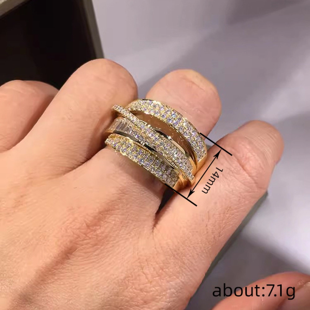 Women's Baguette Round Cubic Zirconia Stacking Ring