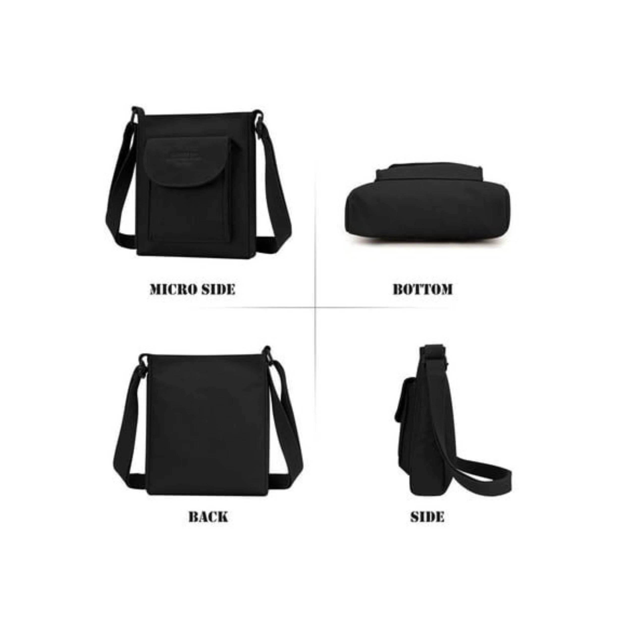 Home Collection Women’s Water Resistant Nylon Crossbody Shoulder Bag