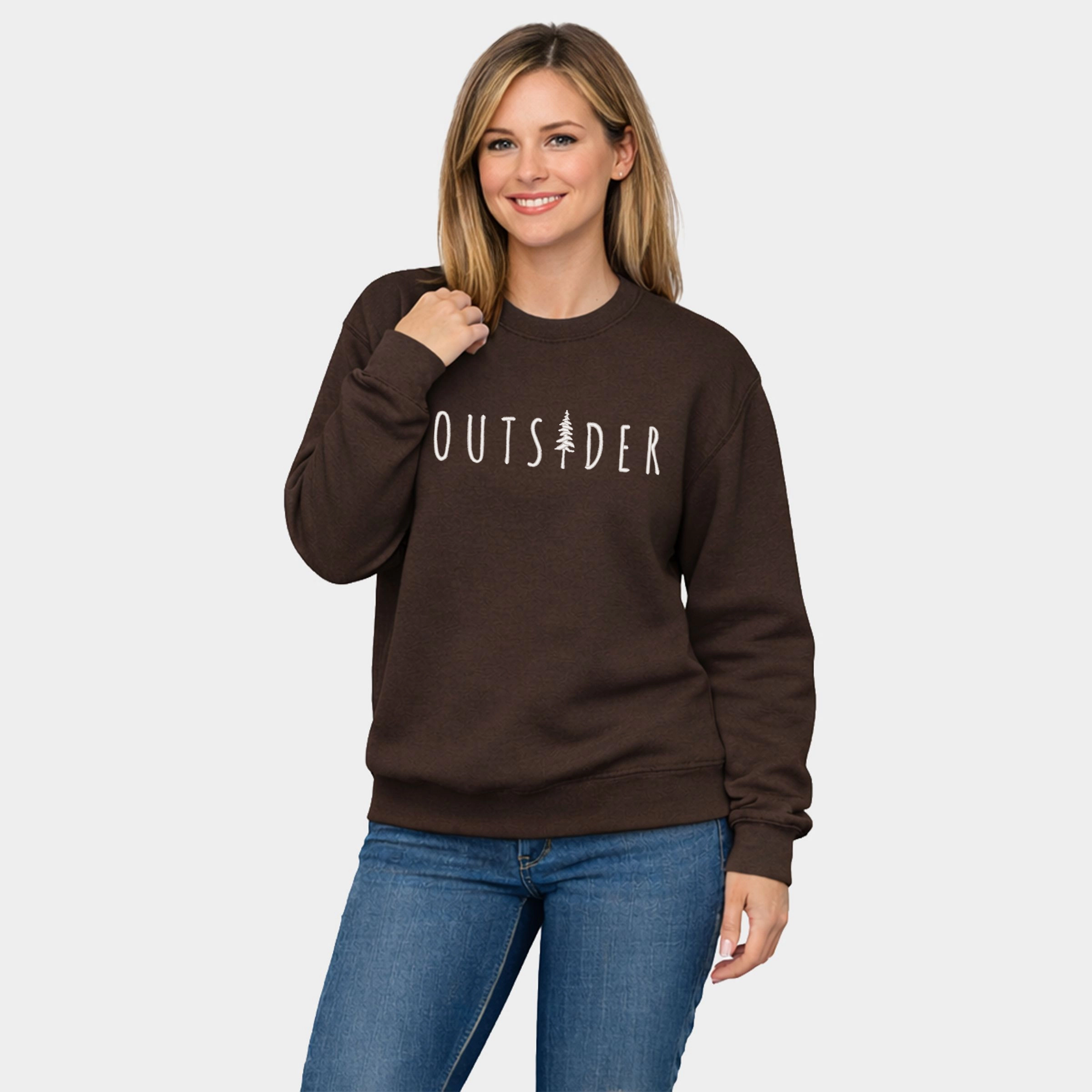Simply Sage Market - Embroidered Outsider Tree  Women's Graphic Sweatshirt