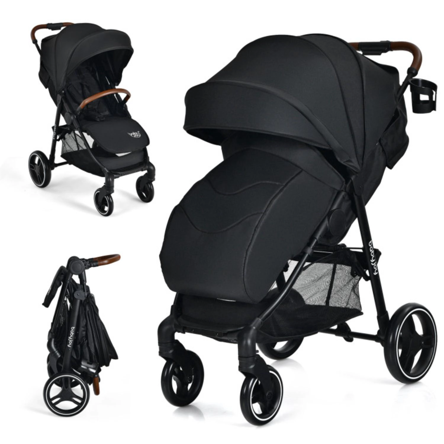 Hivvago High Landscape Baby Stroller with Easy One-Hand Fold Design