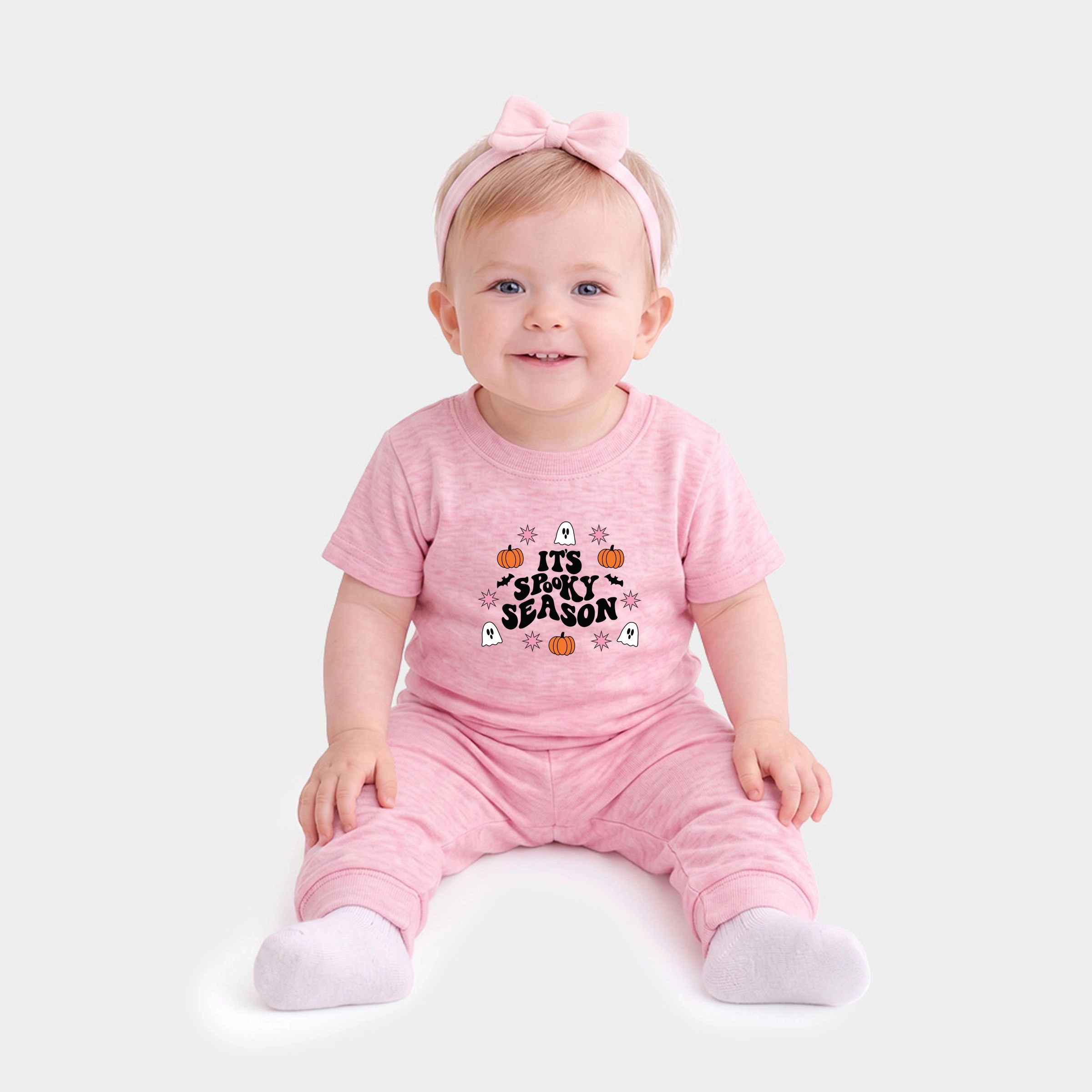 The Juniper Shop - Infant Jogger Pant Crew Set It's Spooky Season Ghost
