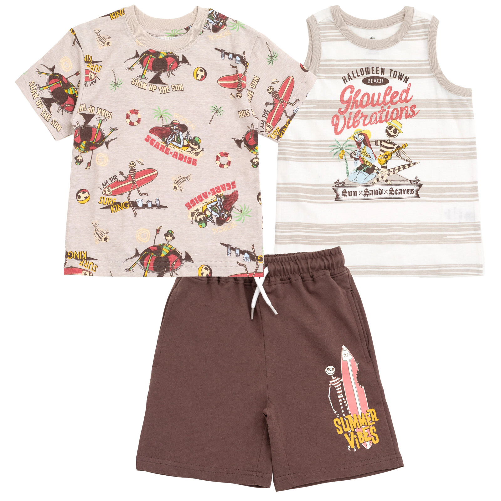 Disney Boys' 3-Piece Tee Tank and Shorts Set