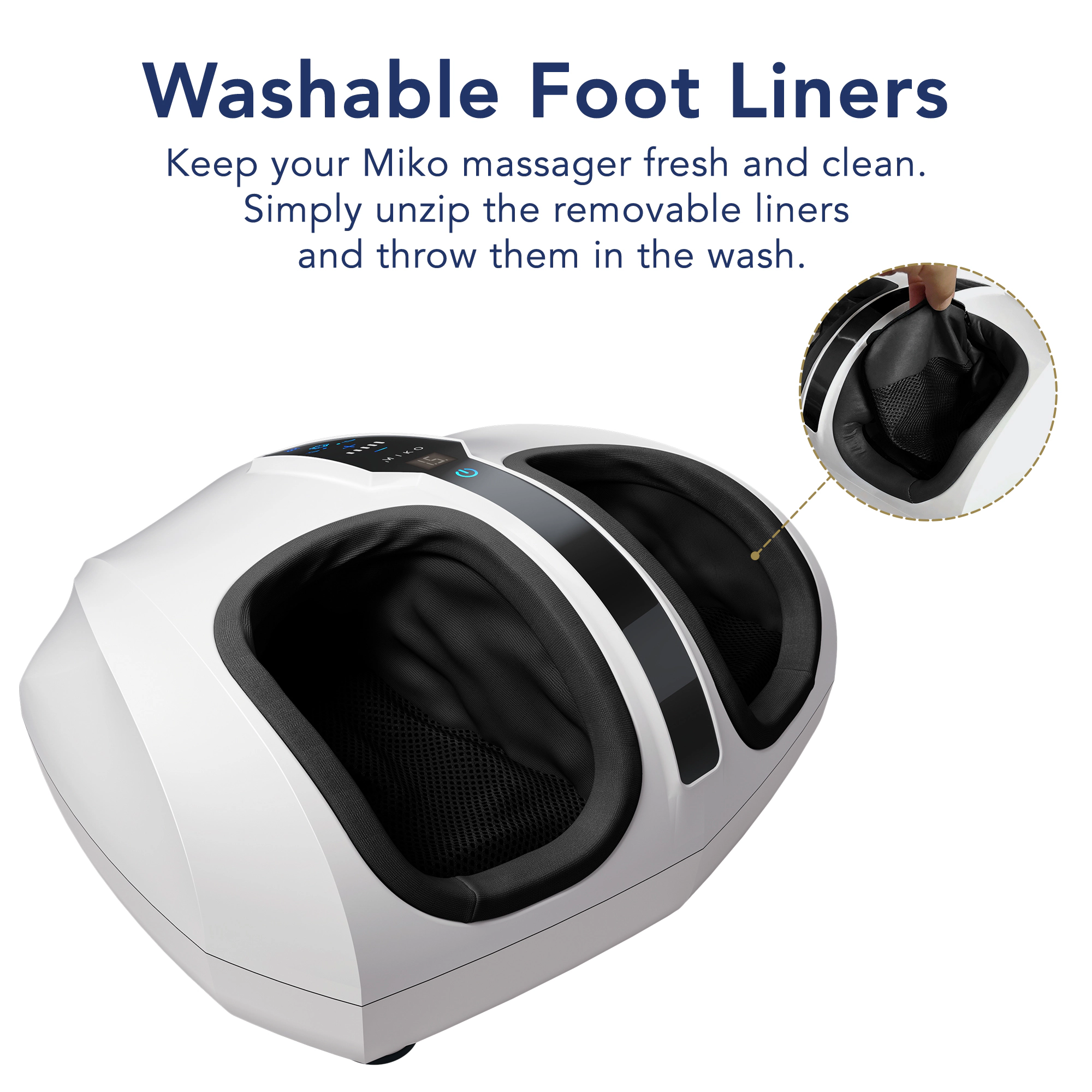 Miko Shiatsu Foot Massager Machine with Kneading and Switchable Heat