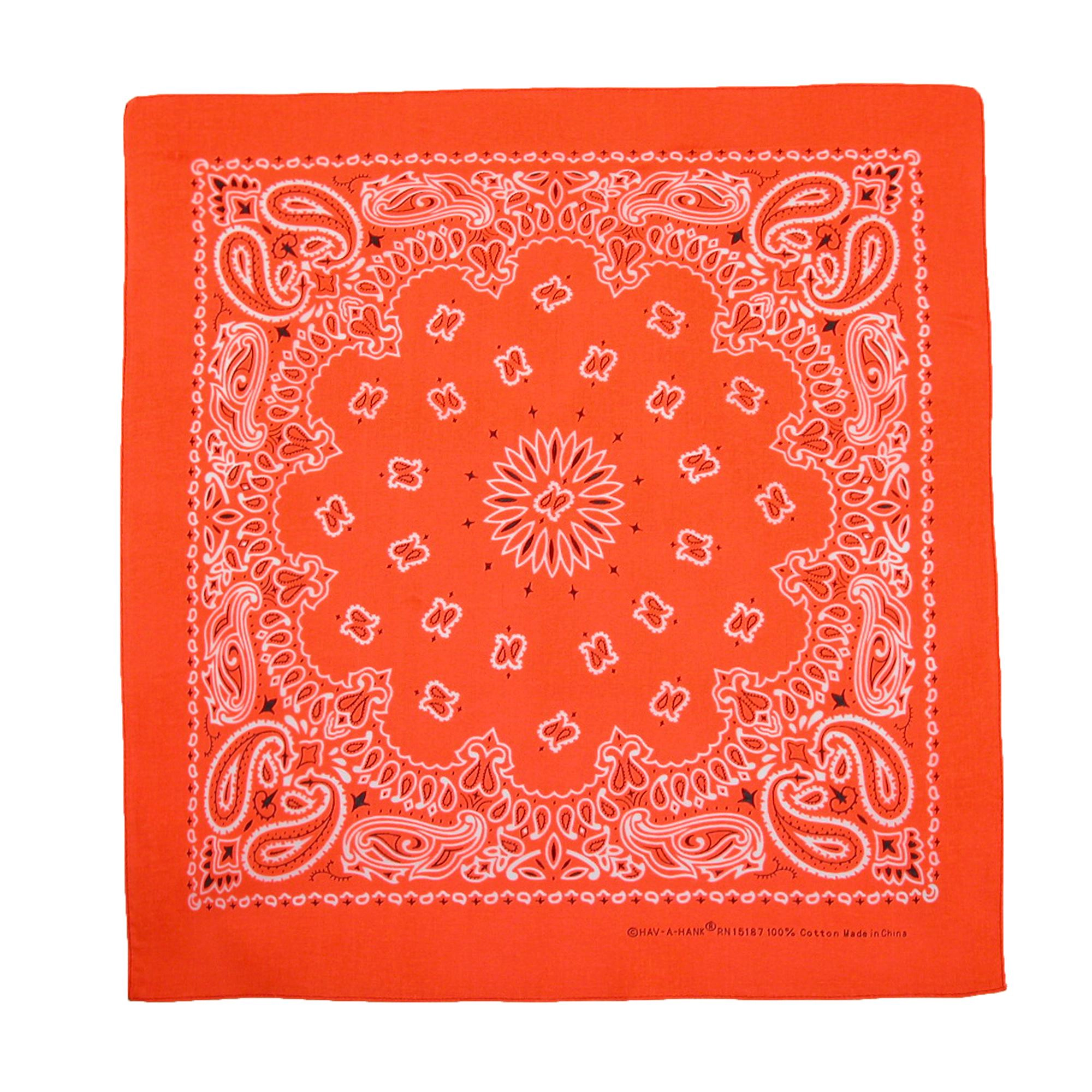 CTM Cotton Neon Paisley Bandanas