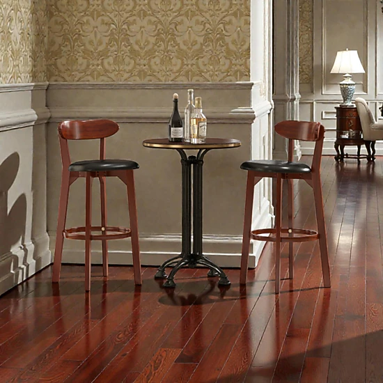 Hivvago Set of Two Modern Kitchen Chairs Featuring Sleek Armless Design and Padded Seating