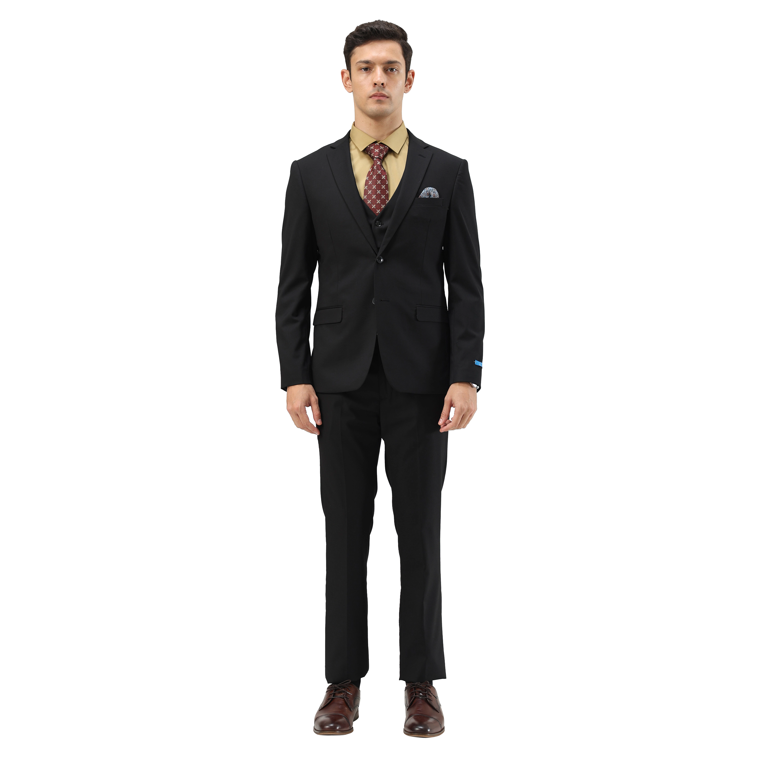 Sean Alexander Mens Skinny Fit 3-Piece Suit Set
