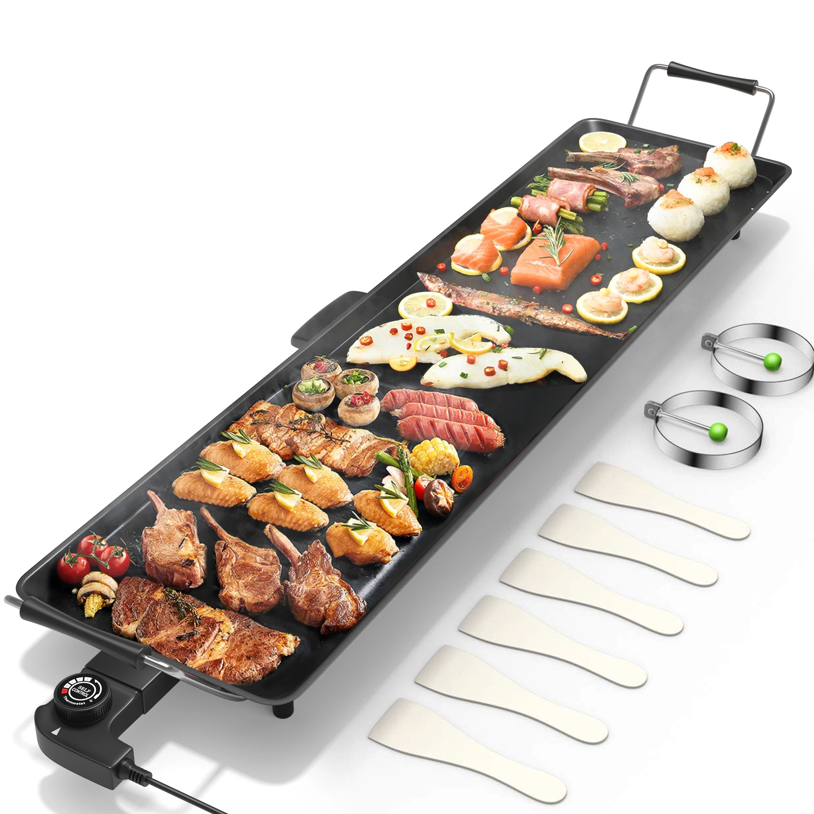 LJG 35 Inch Costway Electric Griddle Teppanyaki Grill with Adjustable Temperature