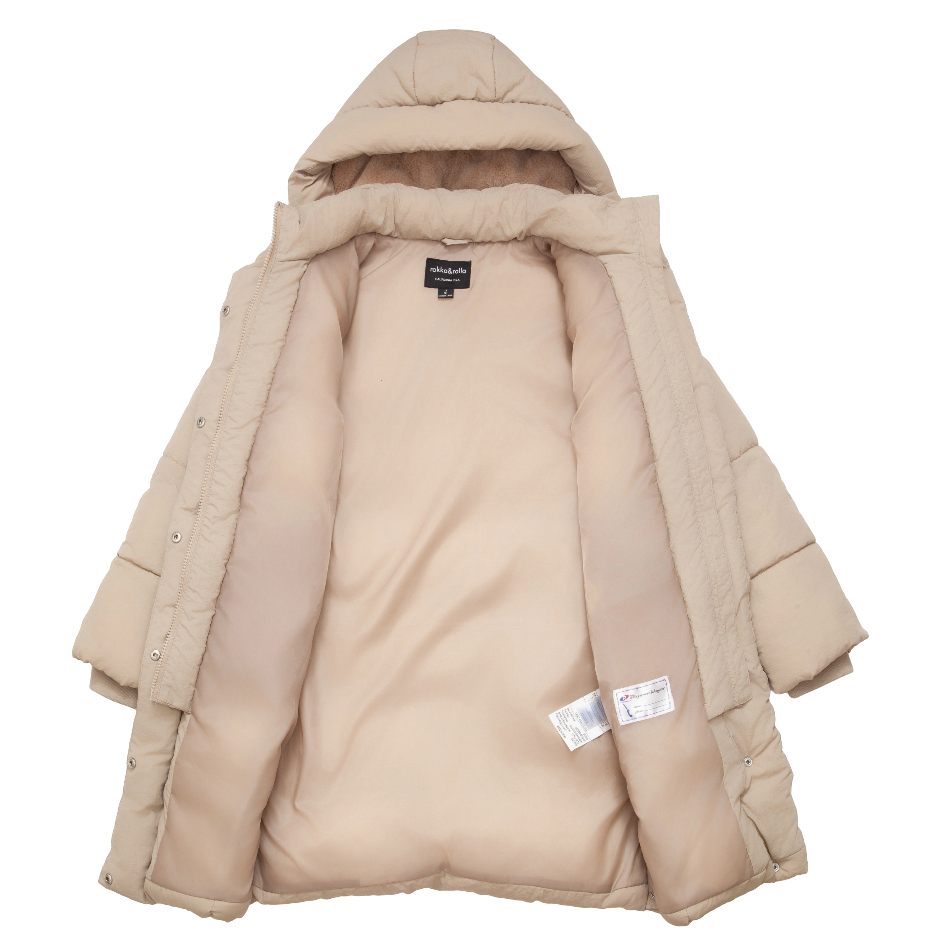 Rokka&Rolla Little & Big Kid Girls Knee Length Puffer Coat