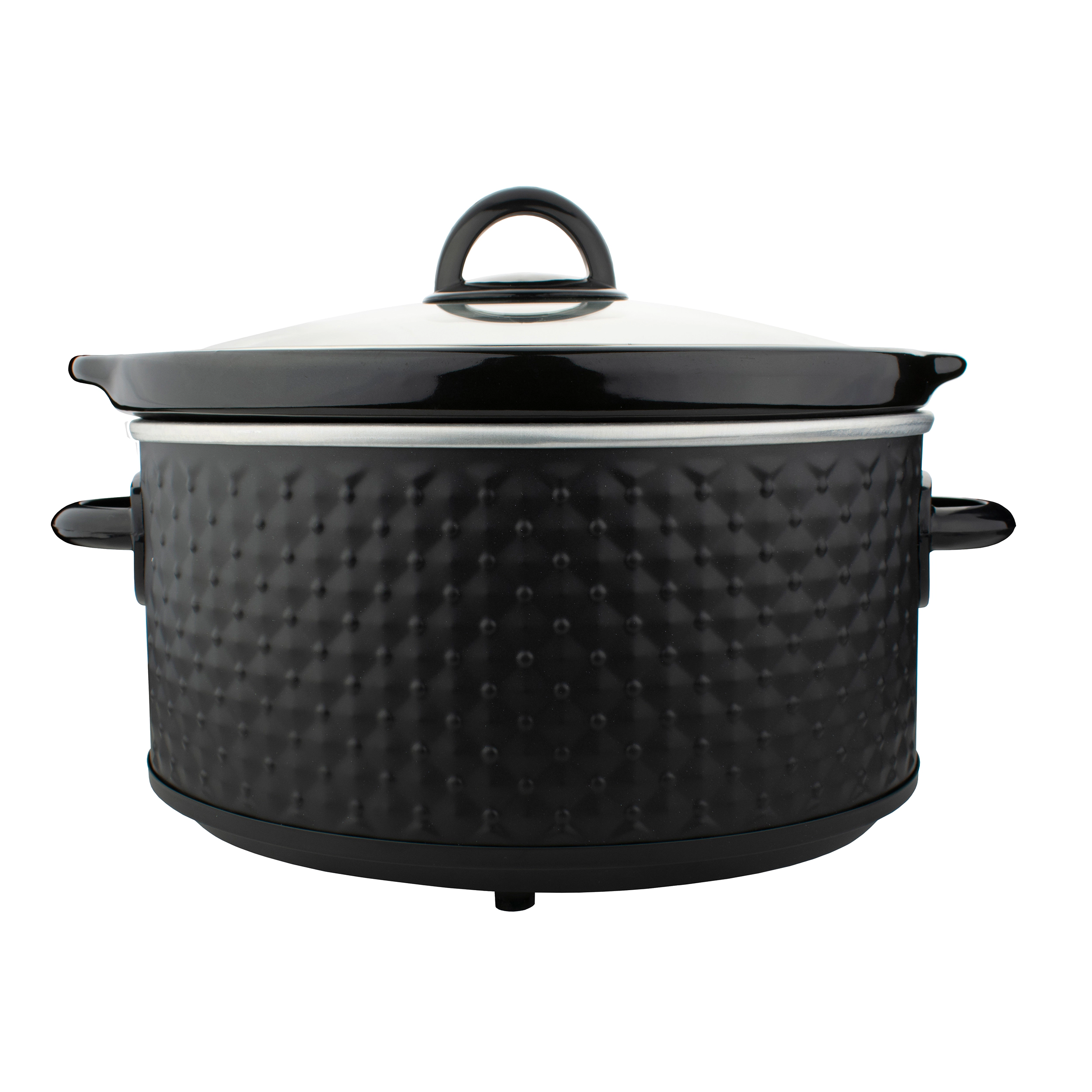 Brentwood 3.5 Quart Diamond Pattern Slow Cooker Blue