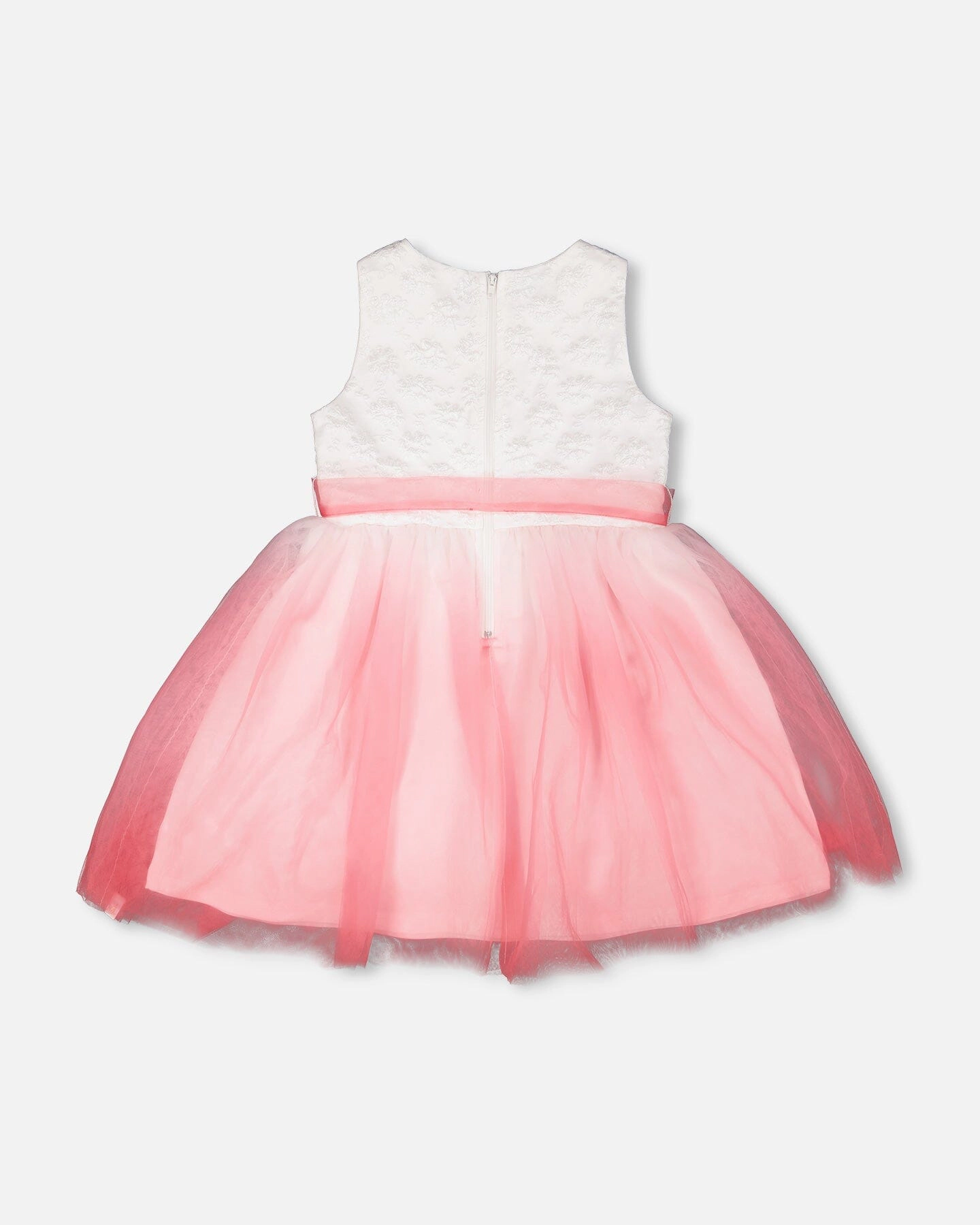 Deux par Girls Bi-Material Pleated Mesh Dress