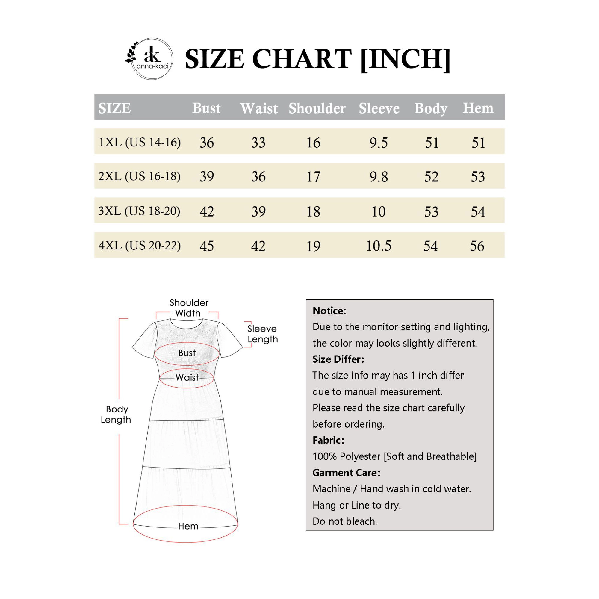 Anna-Kaci Womens Plus Round Neck Flutter Short Sleeve Smocked Elastic Waist Maxi Dress